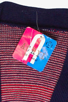 Vintage Tie Front Bell Sleeve Striped Cardigan Sweater (1980s)