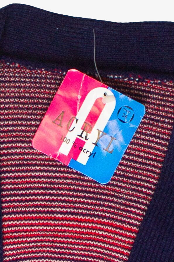 Vintage Tie Front Bell Sleeve Striped Cardigan Sweater (1980s)