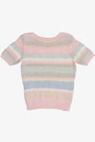 Vintage Country Suburbans Pastel Knit Short Sleeve Sweater (1980s)