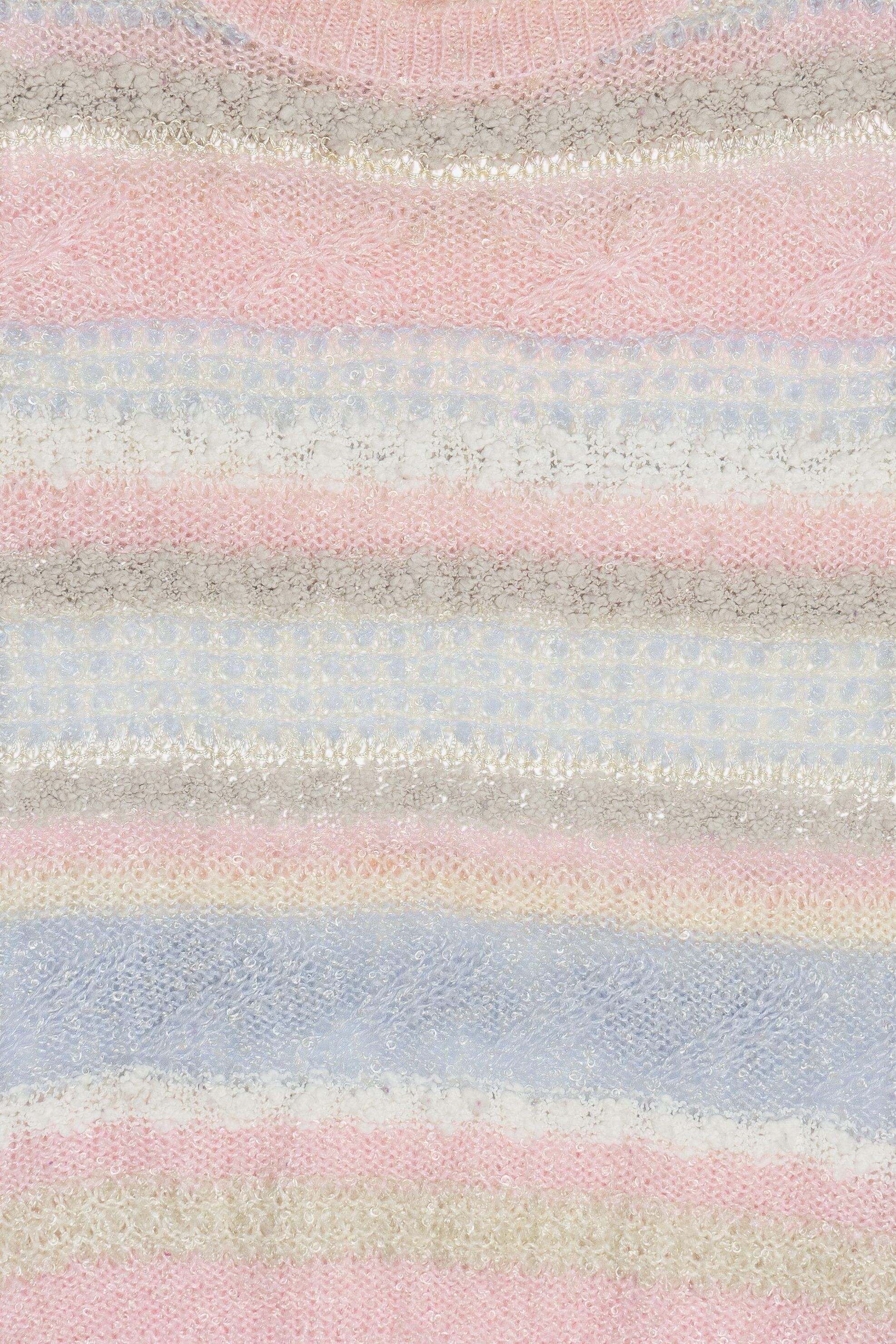 Vintage Country Suburbans Pastel Knit Short Sleeve Sweater (1980s)