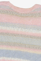 Vintage Country Suburbans Pastel Knit Short Sleeve Sweater (1980s)