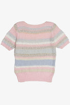 Vintage Country Suburbans Pastel Knit Short Sleeve Sweater (1980s)