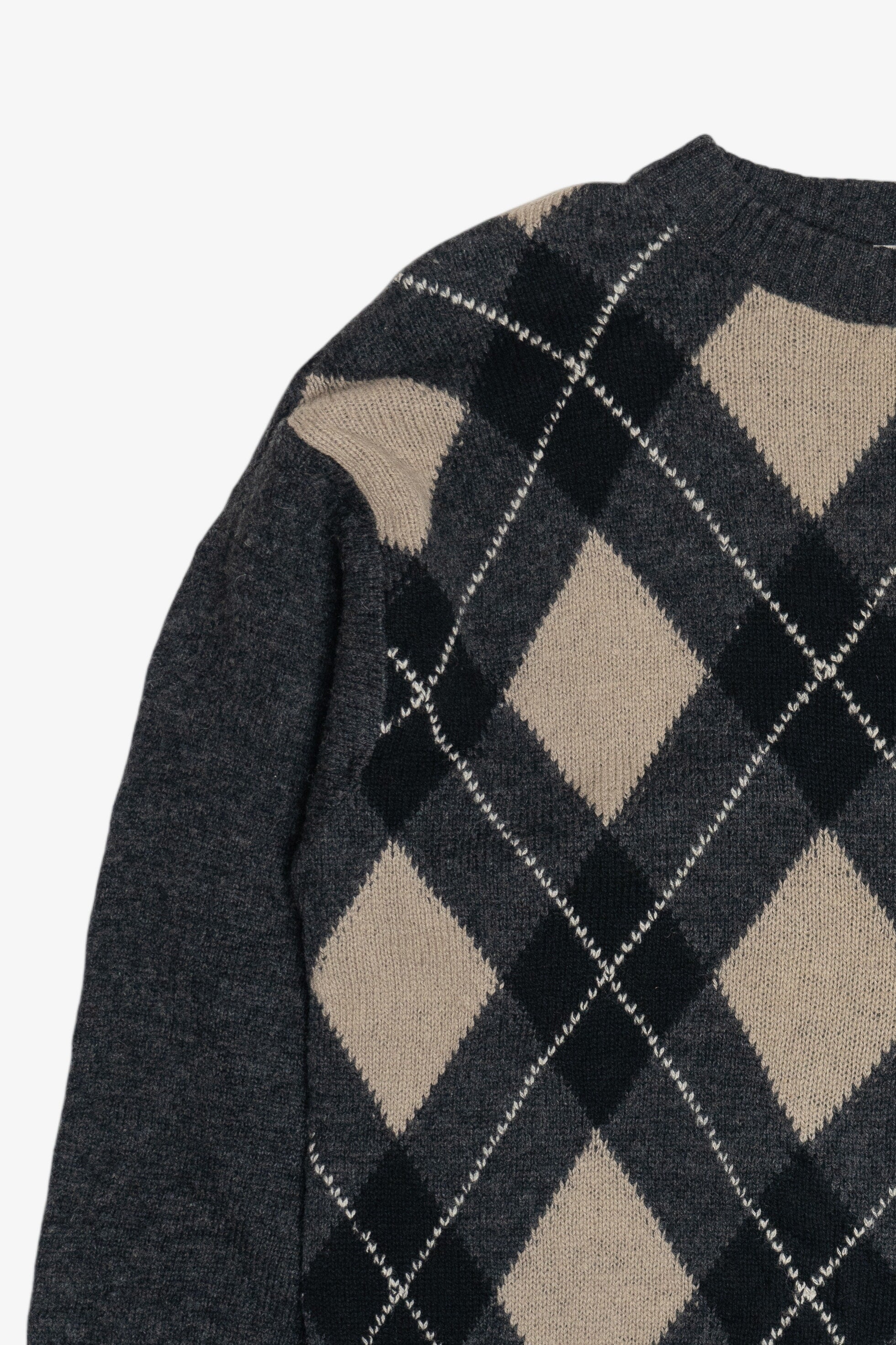 Vintage United Colors of Benetton Argyle Wool Sweater (1980s)