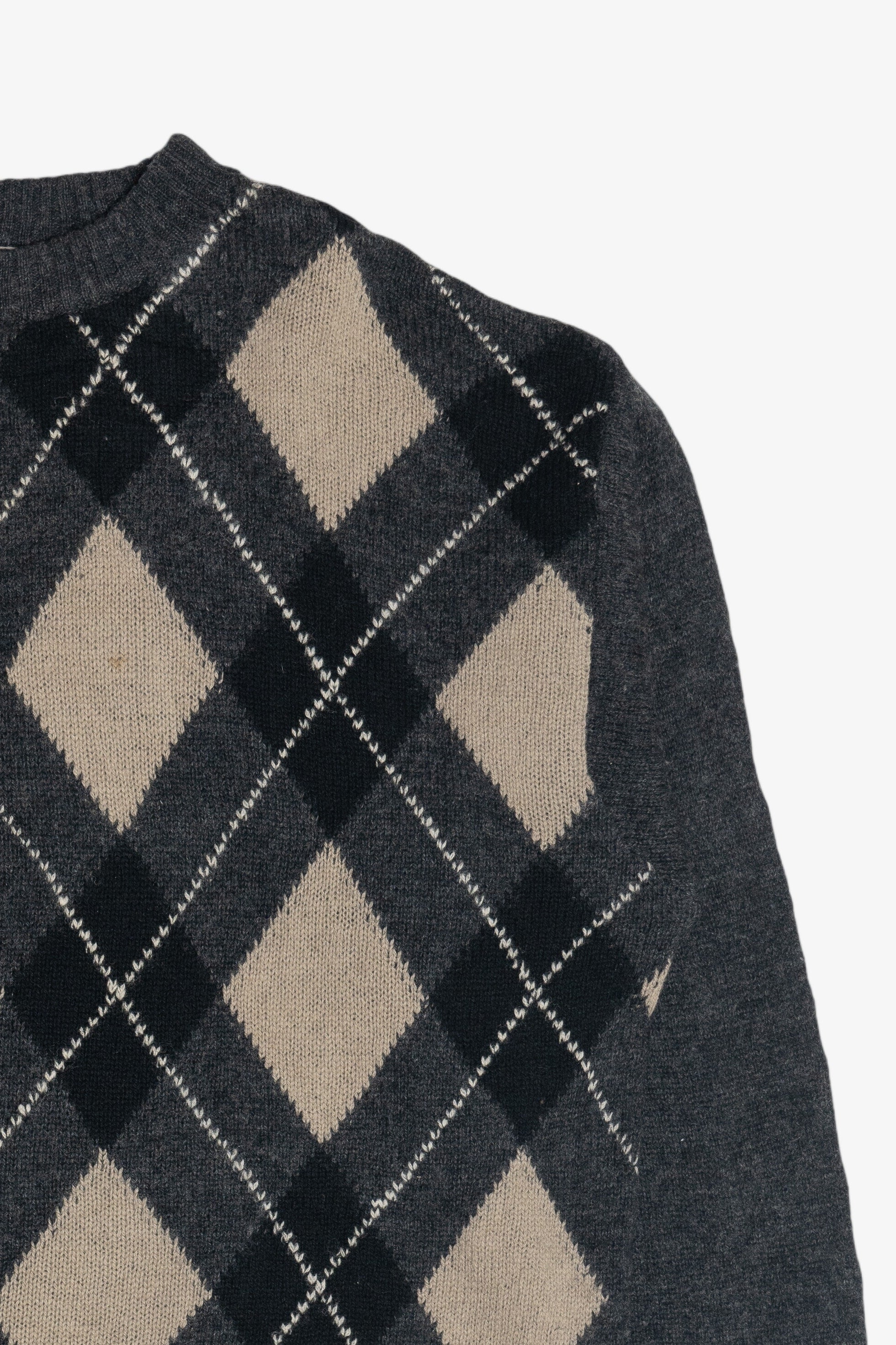 Vintage United Colors of Benetton Argyle Wool Sweater (1980s)