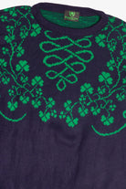 Vintage Emerald Isle Four Leaf Clover Knit Sweater Made In Ireland (1990s)
