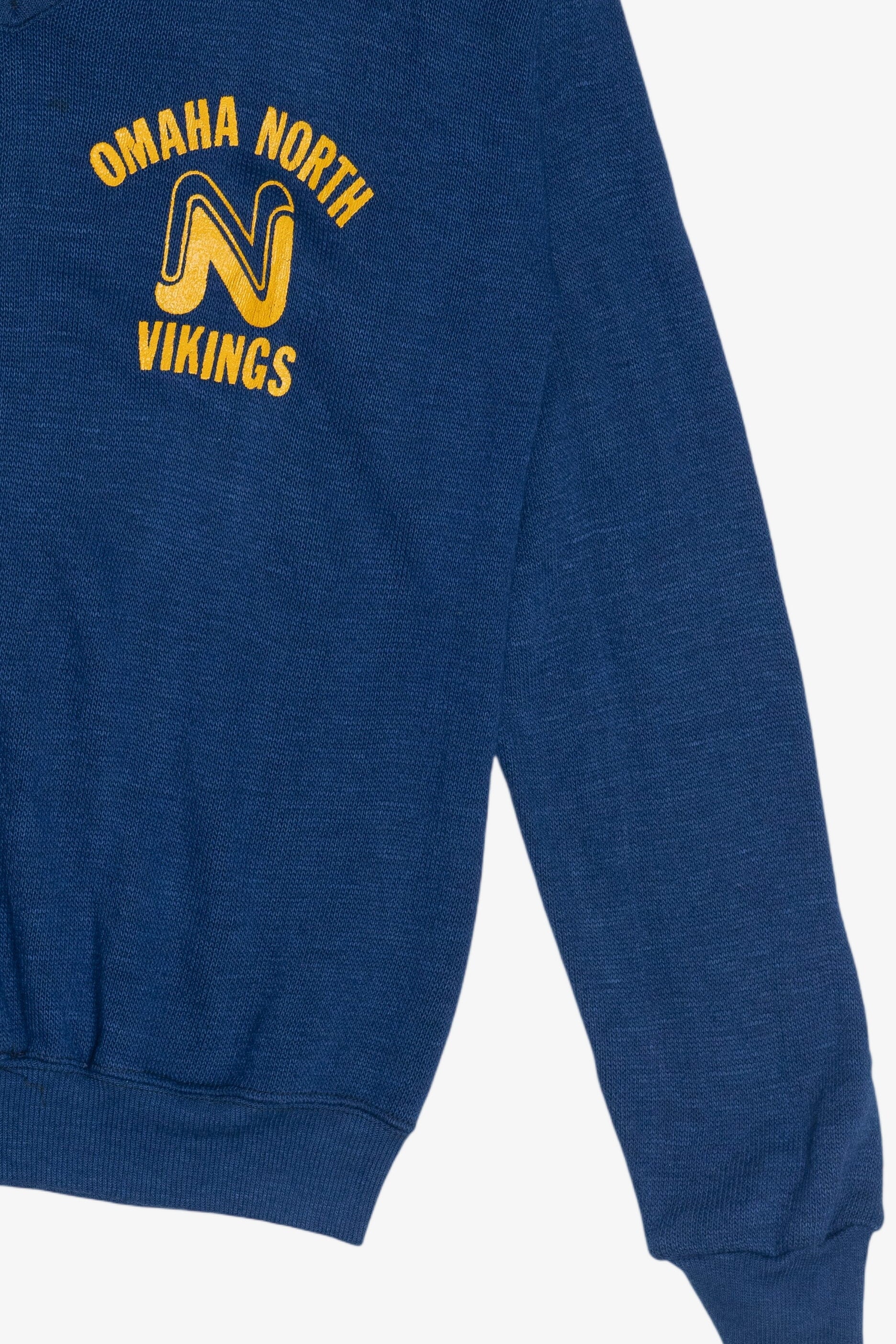 Vintage "Omaha North Vikings" Soffe Athletic V-Neck Sweater (1980s)