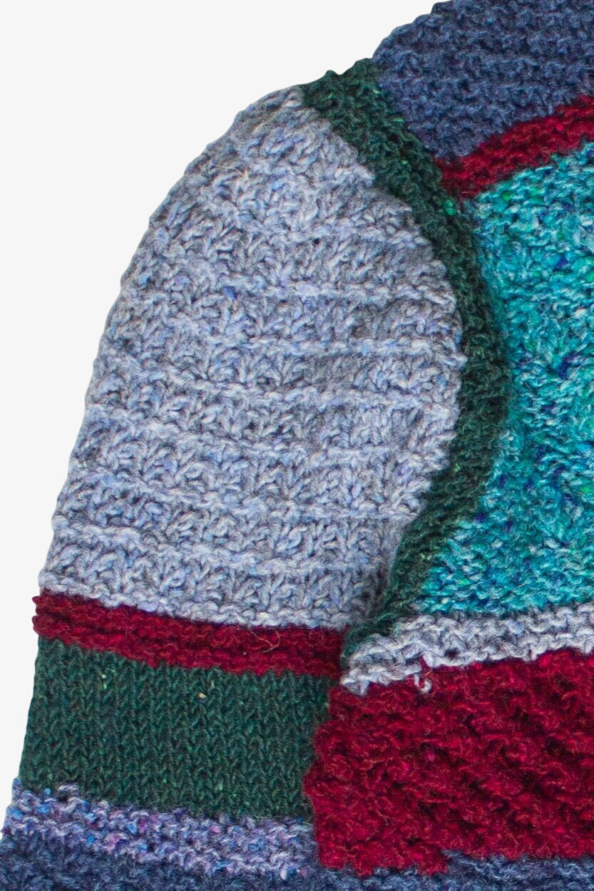 Vintage Handmade Mixed Knit Striped Sweater