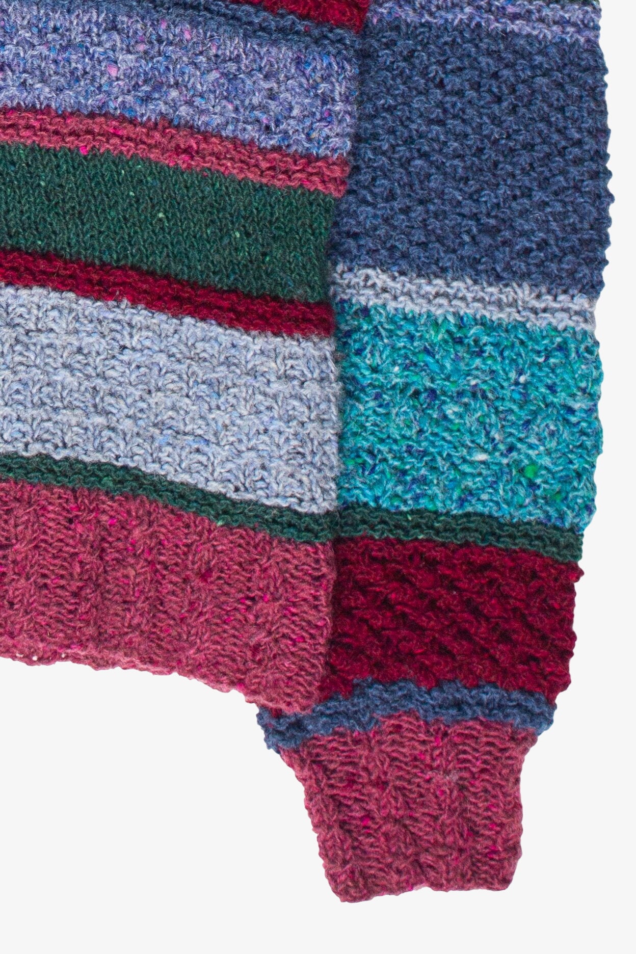 Vintage Handmade Mixed Knit Striped Sweater