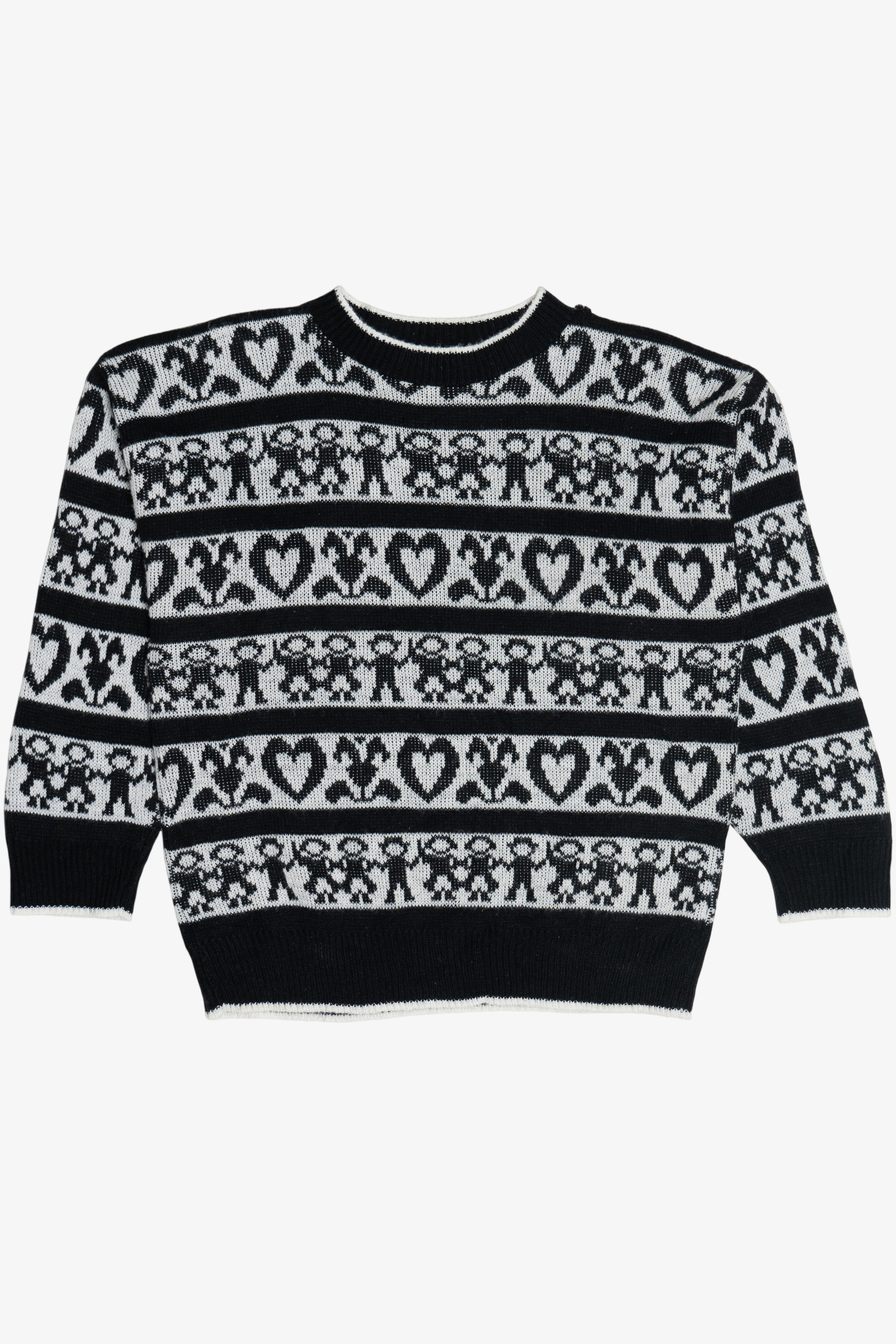 Vintage Justin Allen "The Lovers" Heart Knit Sweater (1980s)