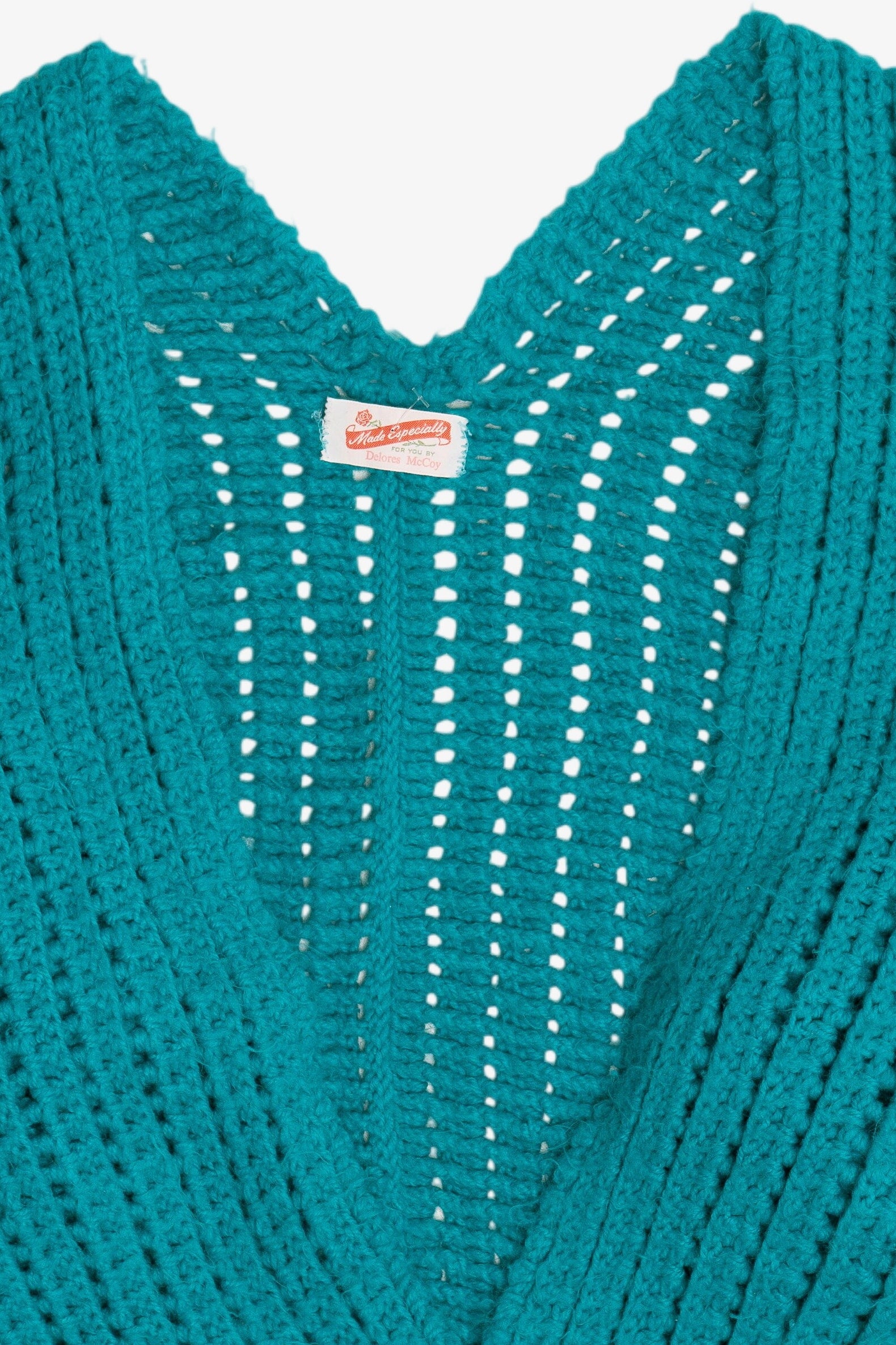 Vintage Soft Hand Knit Dolman Sleeve Deep V-Neck Cardigan (1990s)