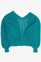 Vintage Soft Hand Knit Dolman Sleeve Deep V-Neck Cardigan (1990s)