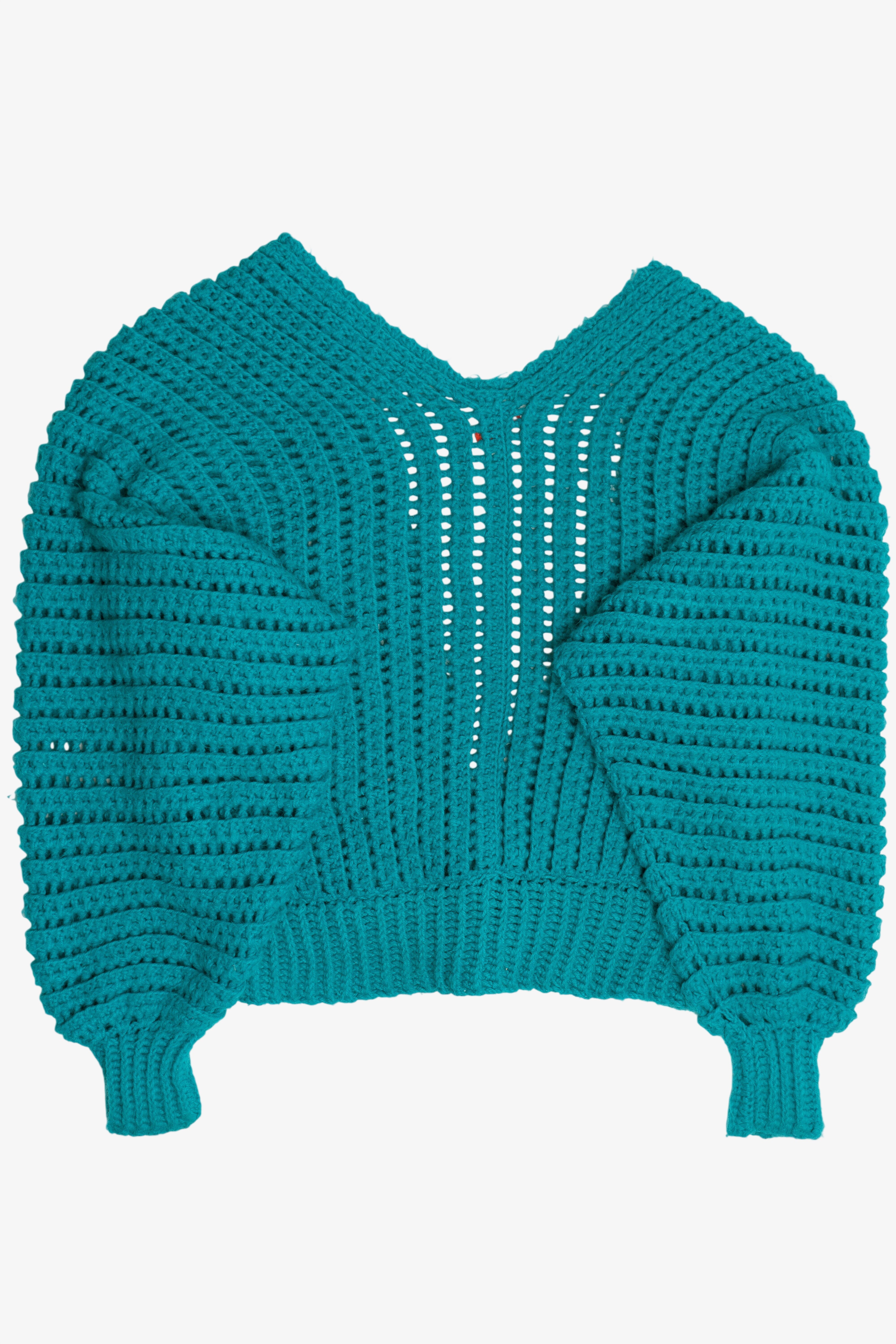 Vintage Soft Hand Knit Dolman Sleeve Deep V-Neck Cardigan (1990s)