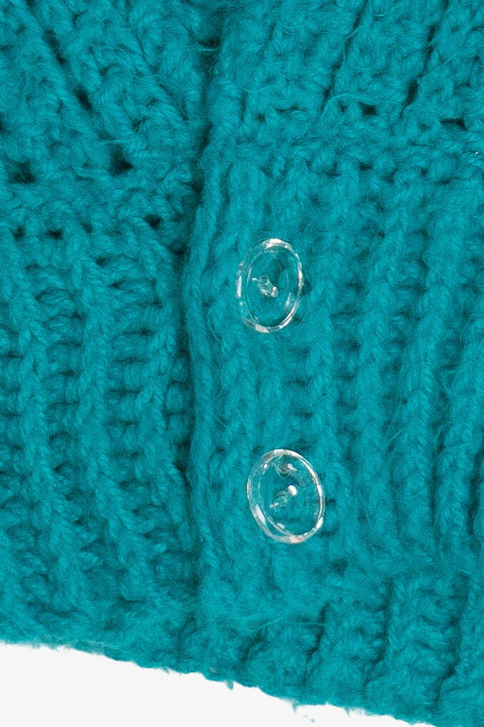 Vintage Soft Hand Knit Dolman Sleeve Deep V-Neck Cardigan (1990s)