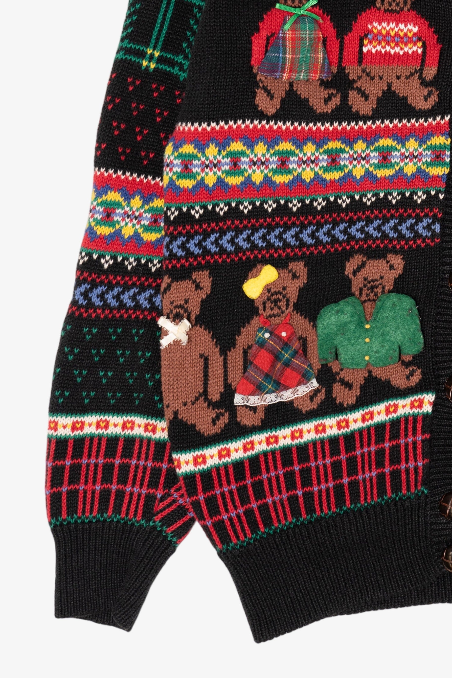 Vintage Hand Embroidered Susan Bristol Teddy Bears Sweater (1990s)