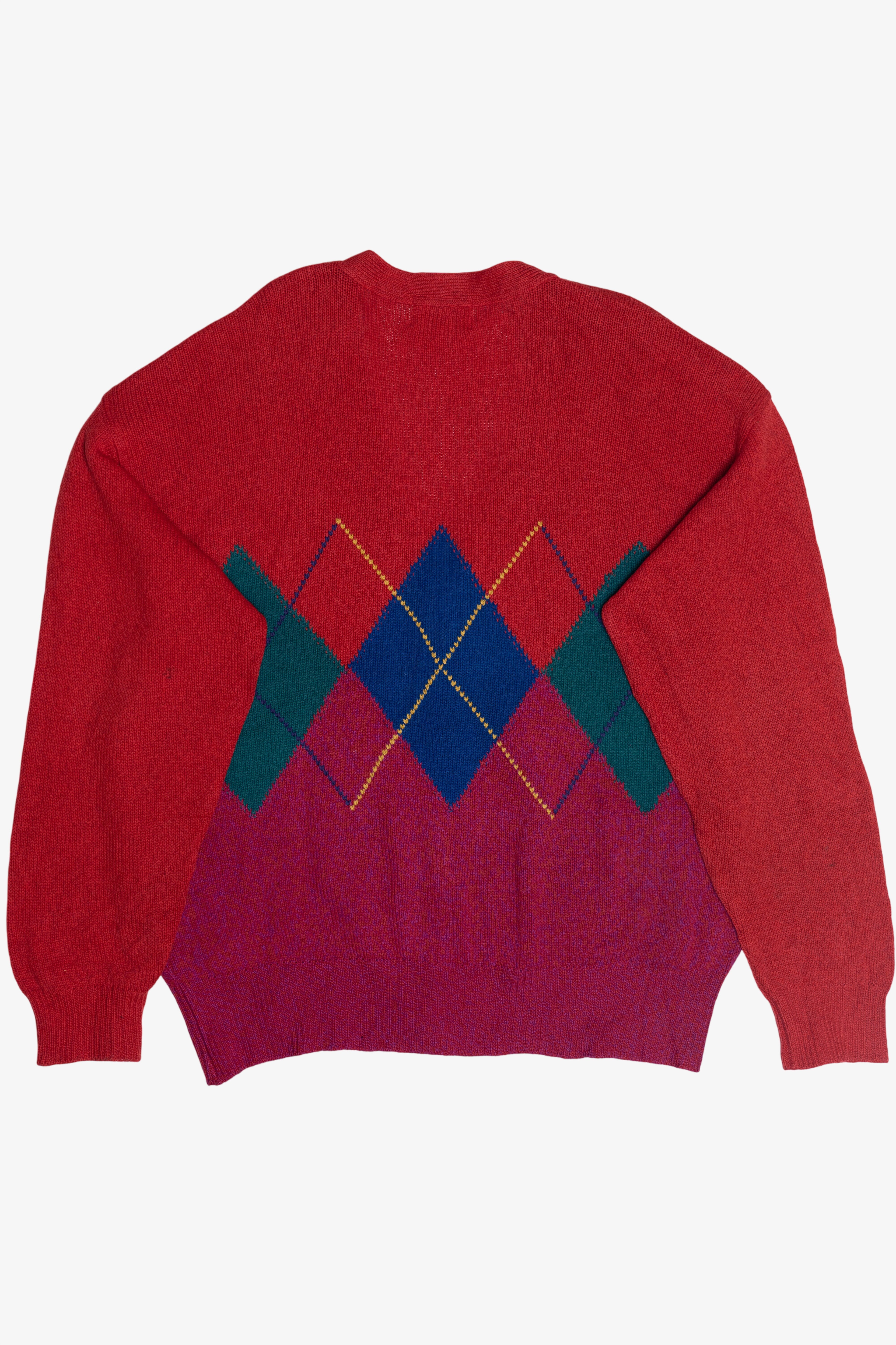Vintage Gerani Themen Argyle Cardigan Sweater (1980s)