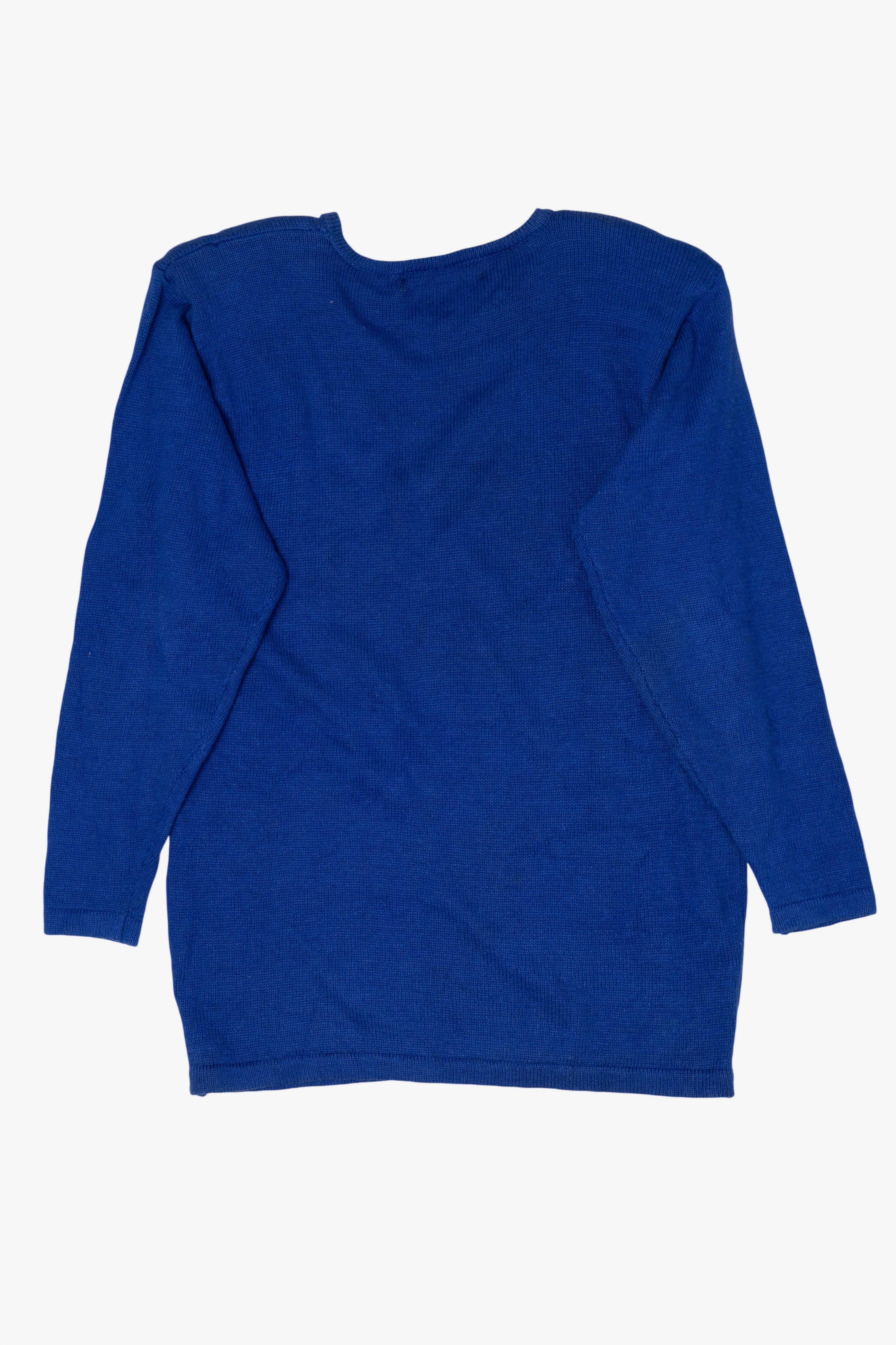 Vintage Blue And Gold Sequin Sweater (1980s)