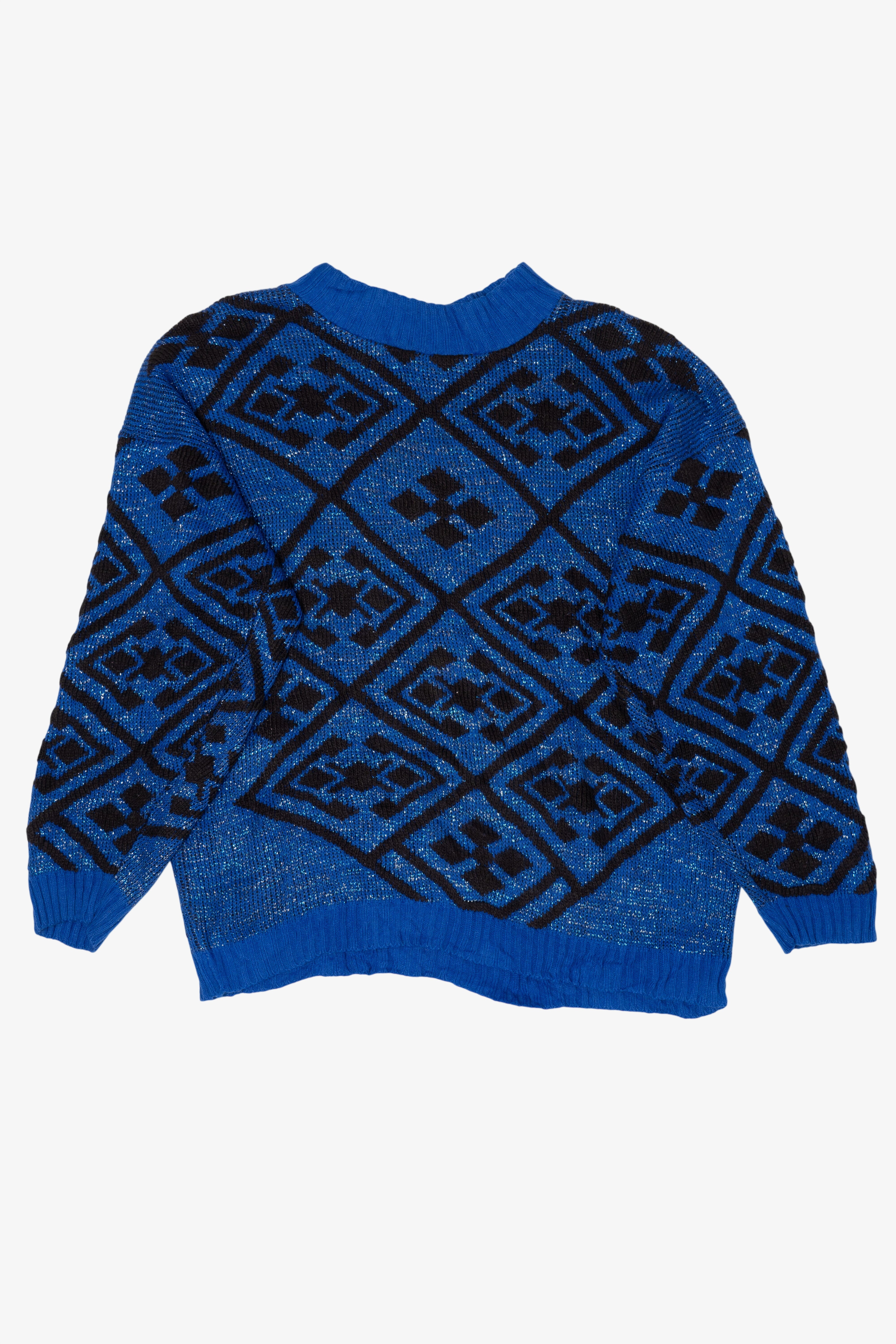 Vintage Blue 80s Sweater (1980s)