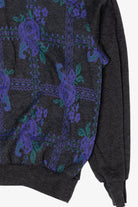 Vintage Dark Gray Land'n Sea Floral Sweater (1980s)