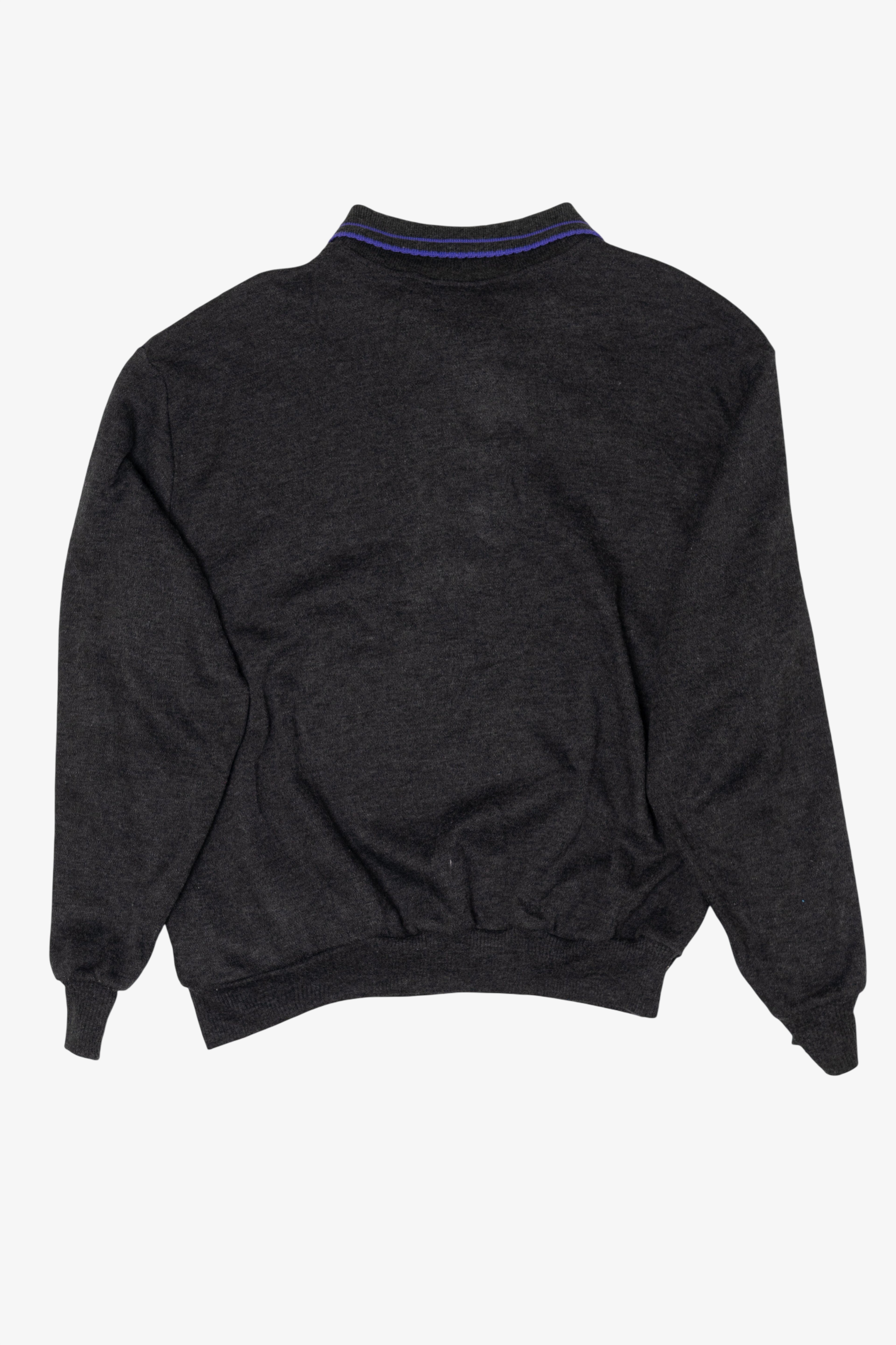 Vintage Dark Gray Land'n Sea Floral Sweater (1980s)