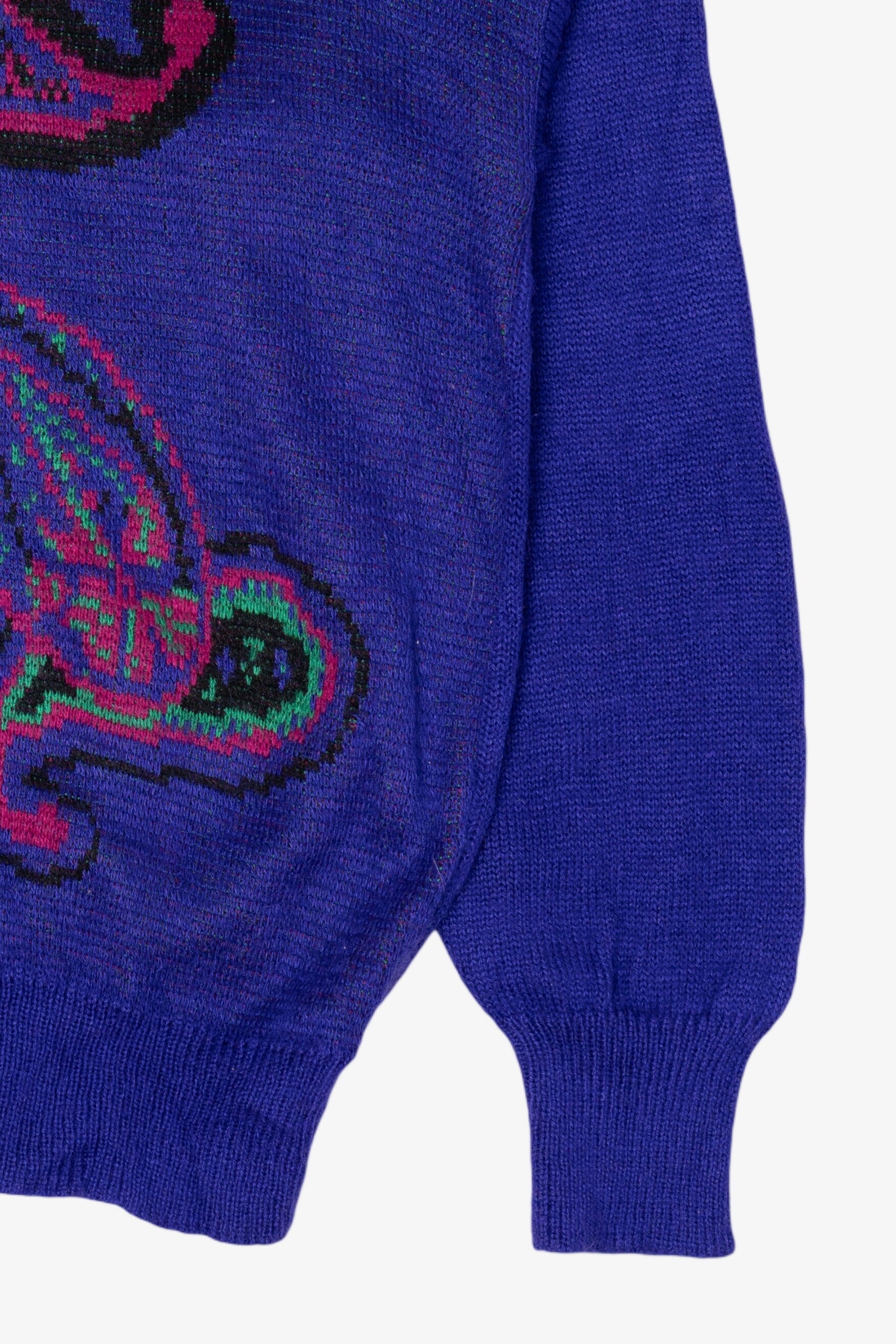 Vintage Blue Paisley Joyce Sweater (1990s)