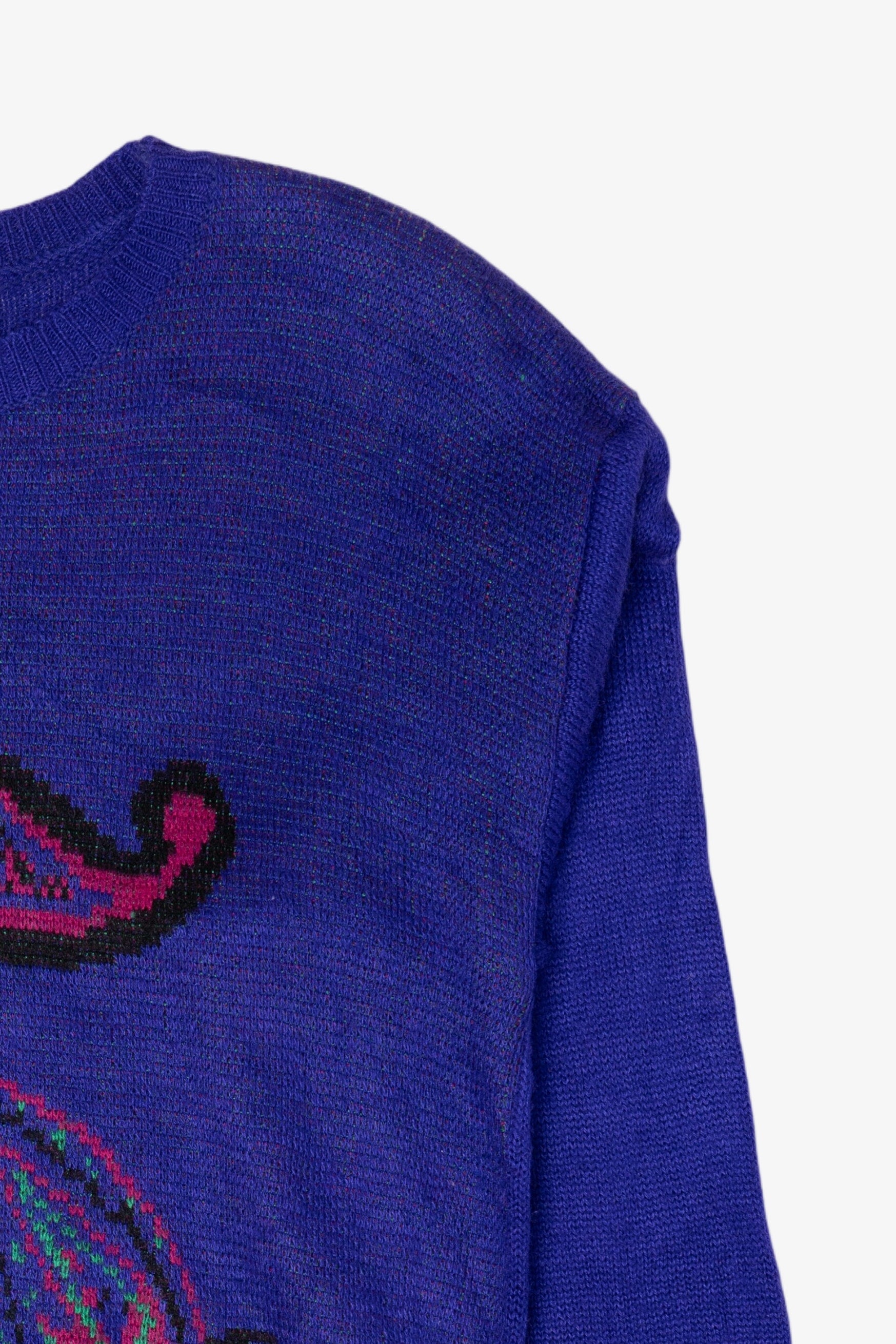 Vintage Blue Paisley Joyce Sweater (1990s)