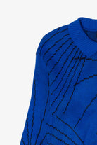 Vintage Blue Graphic Sweater (1980s)