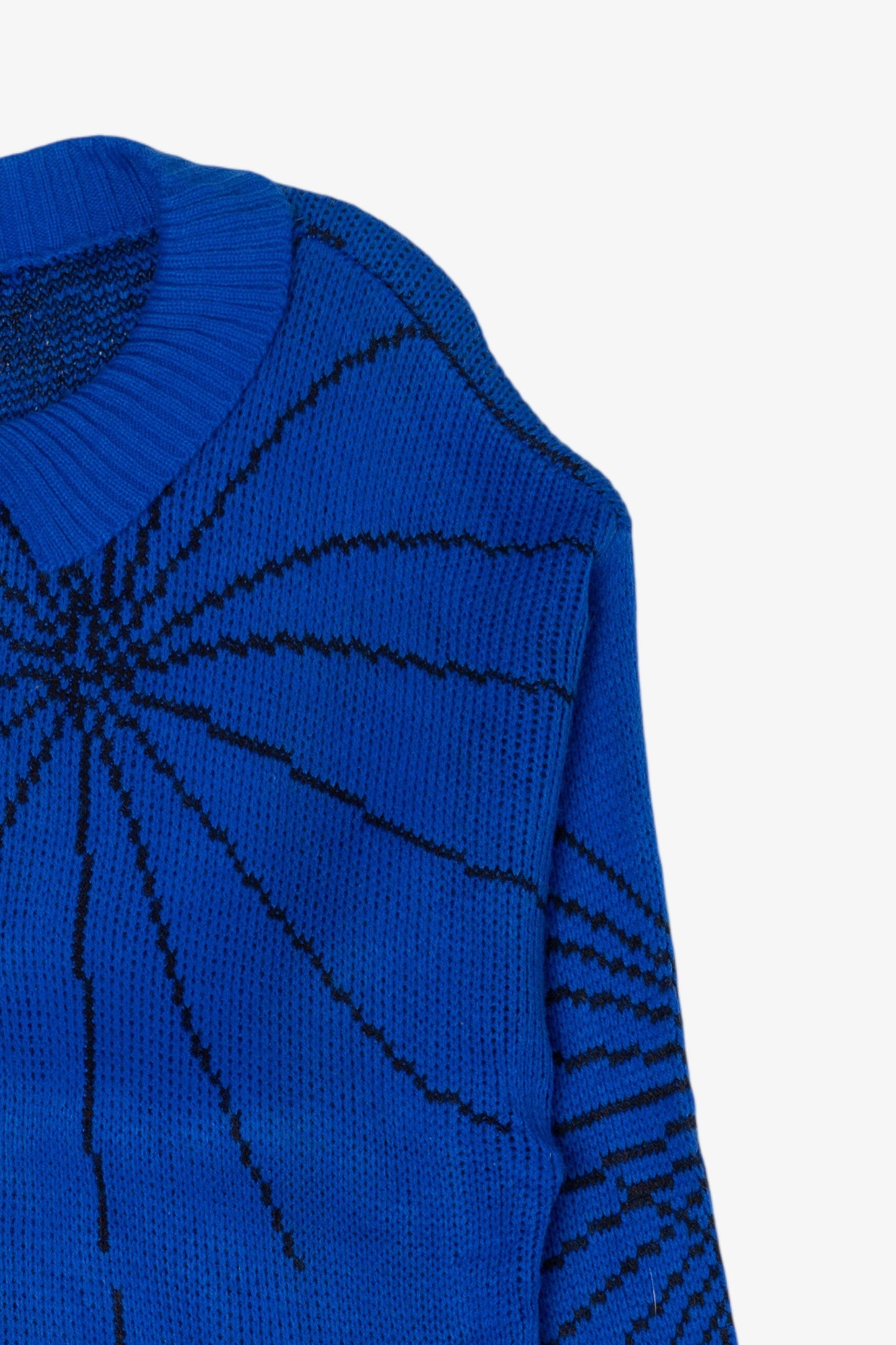 Vintage Blue Graphic Sweater (1980s)