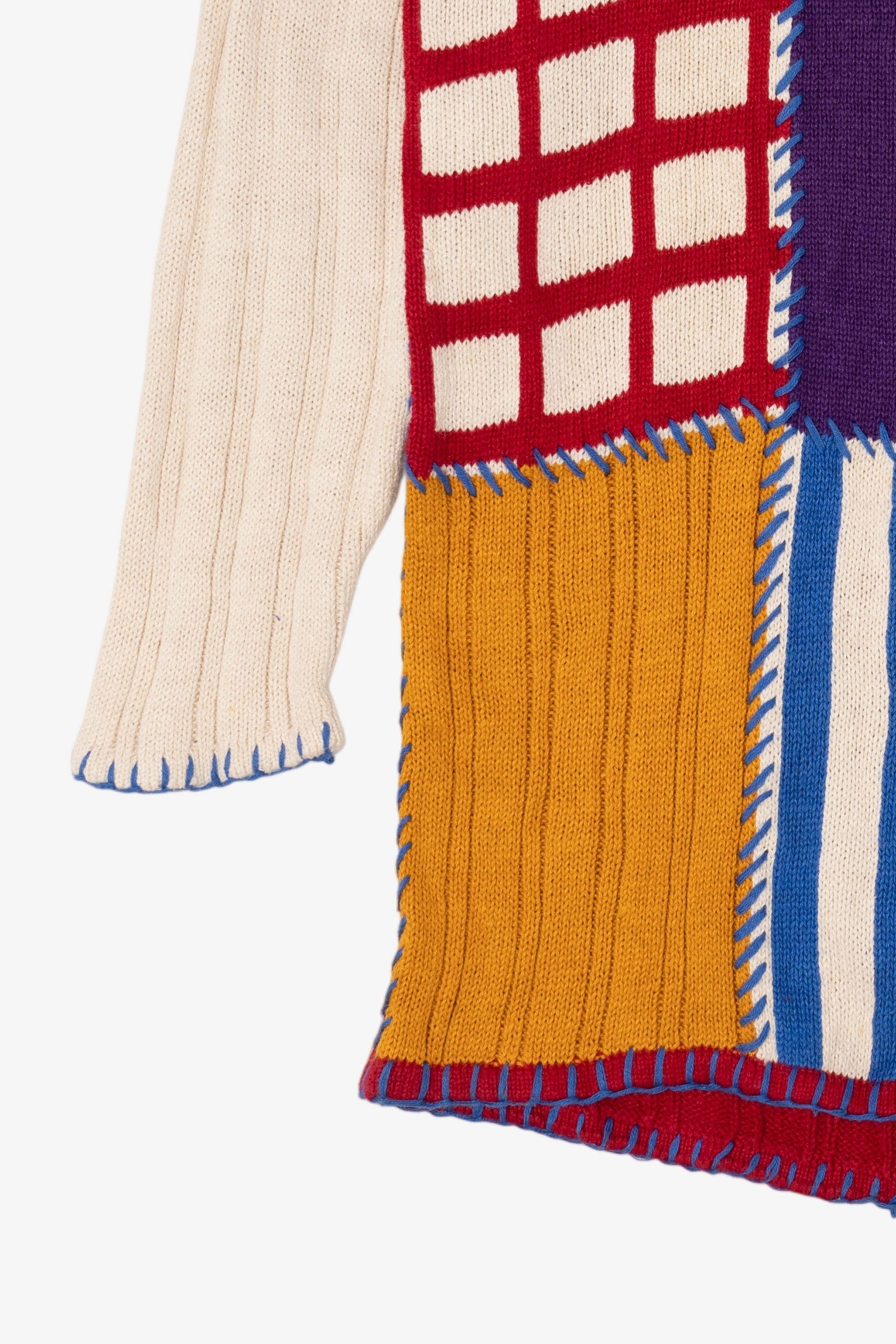 Vintage Patchwork Sweater (1990s)