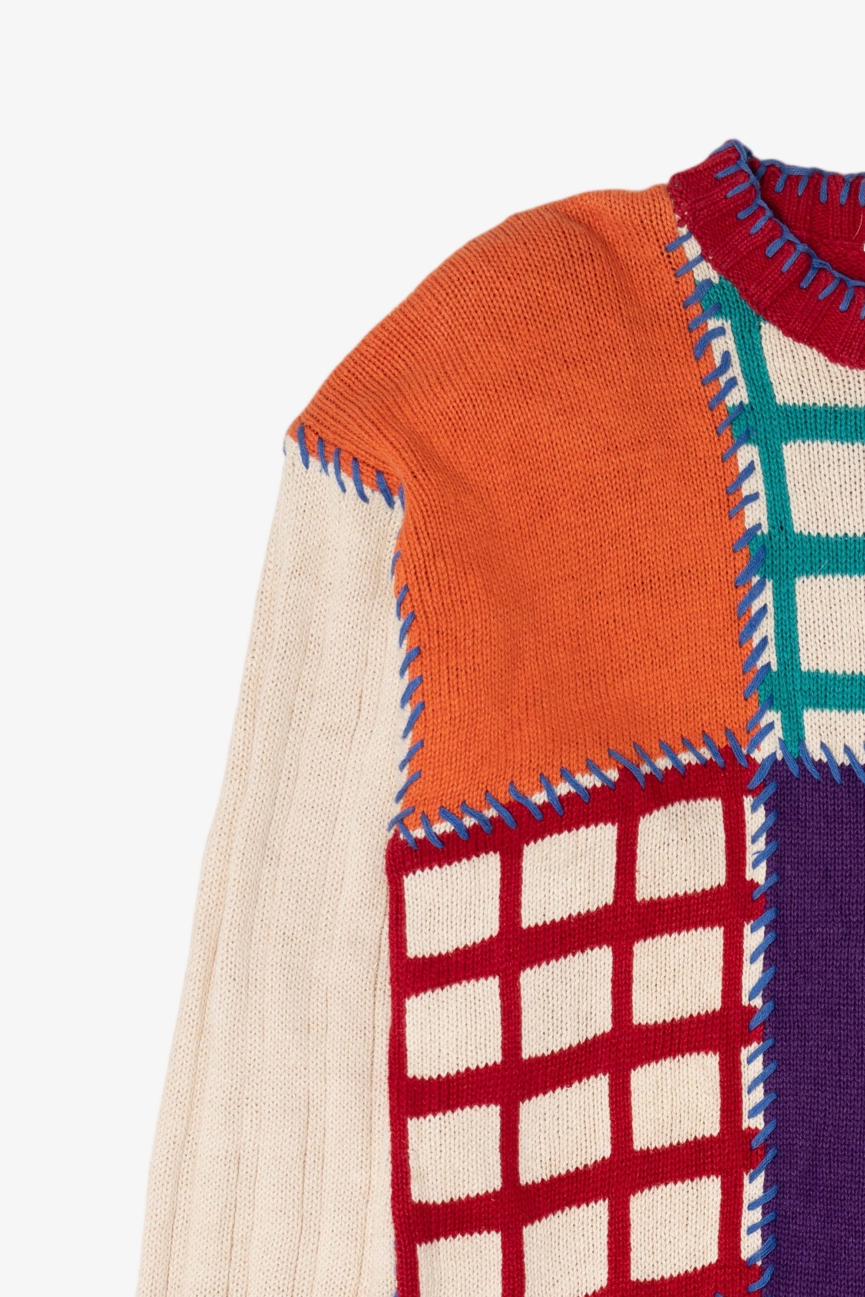 Vintage Patchwork Sweater (1990s)