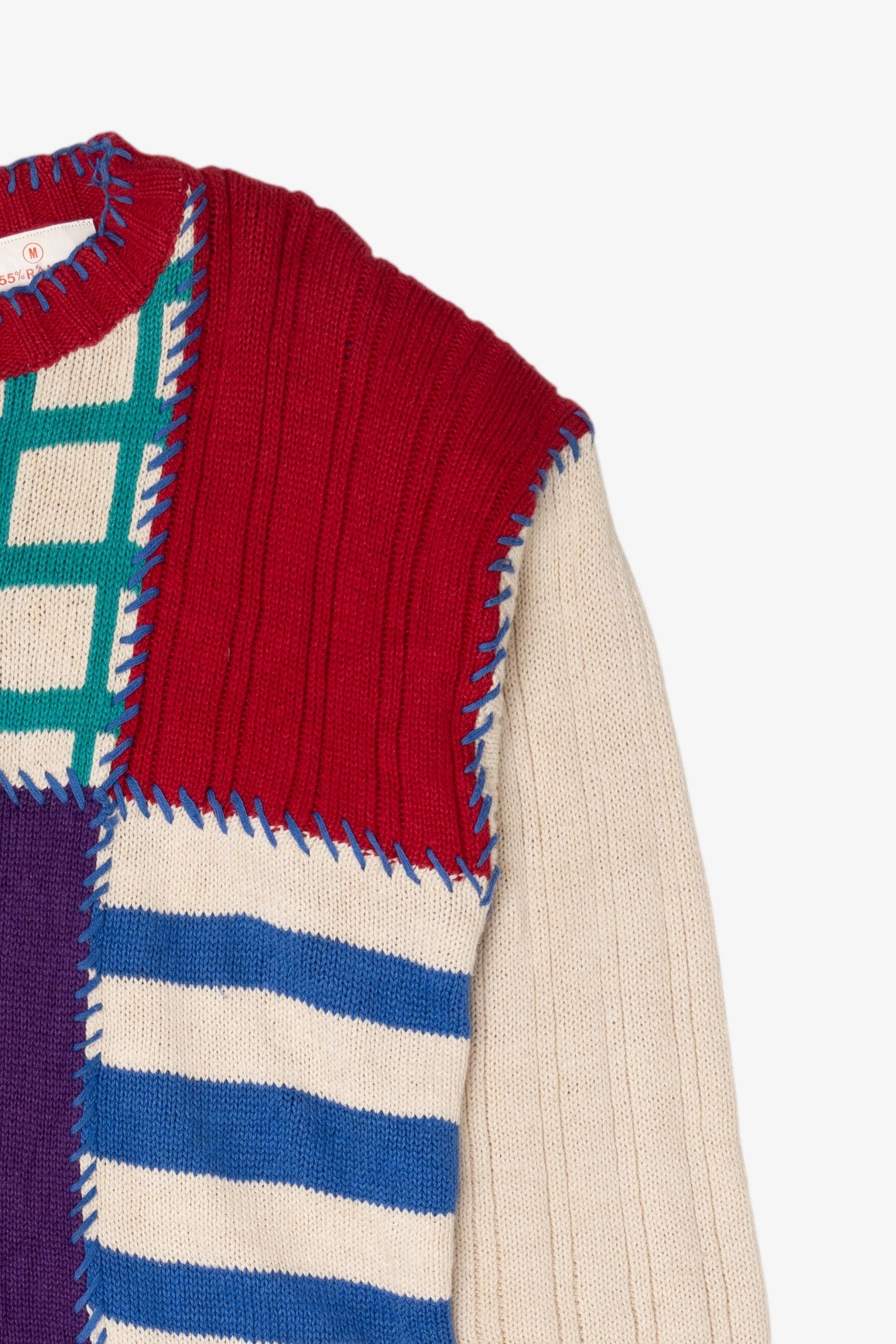 Vintage Patchwork Sweater (1990s)