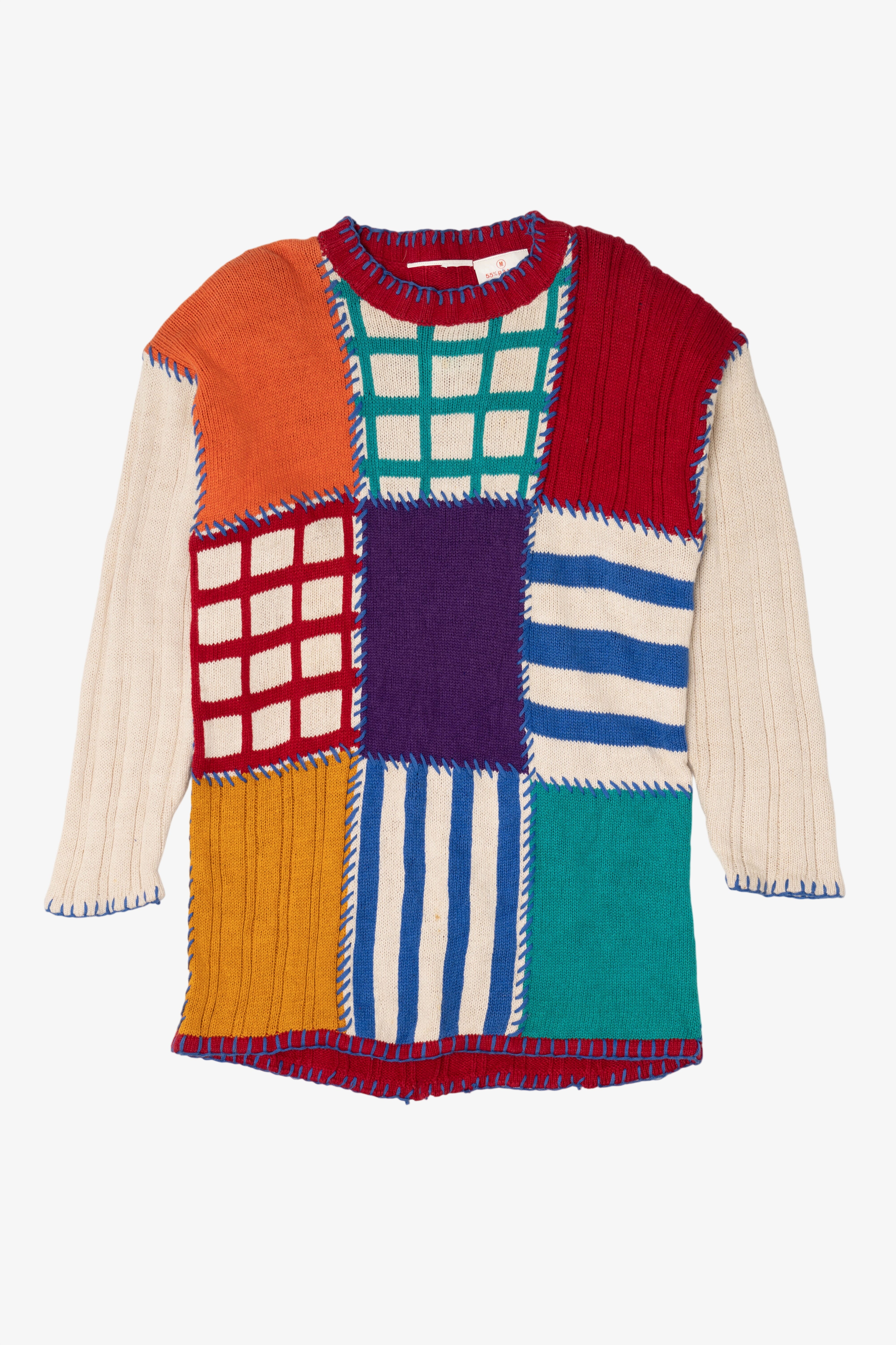 Vintage Patchwork Sweater (1990s)