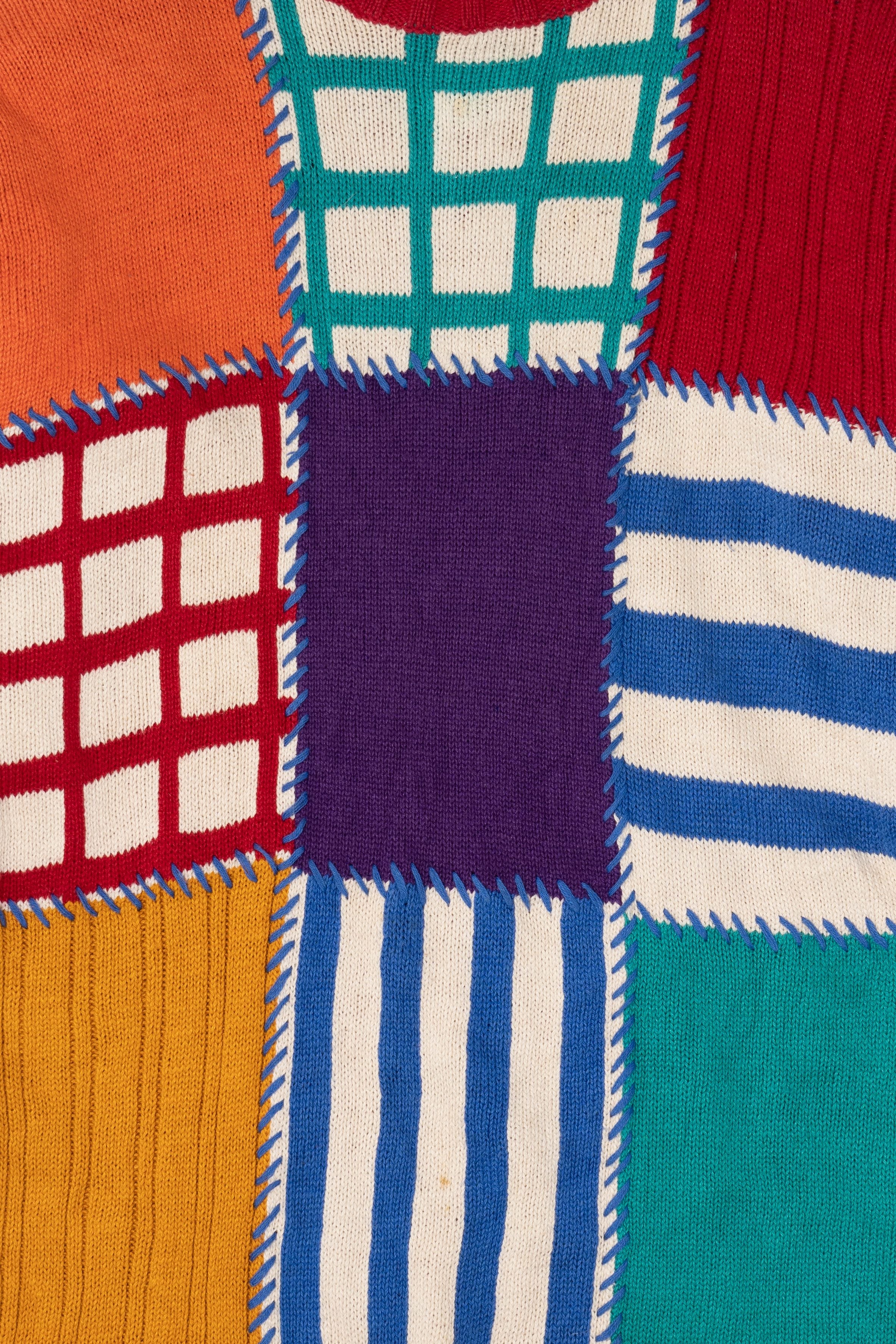 Vintage Patchwork Sweater (1990s)