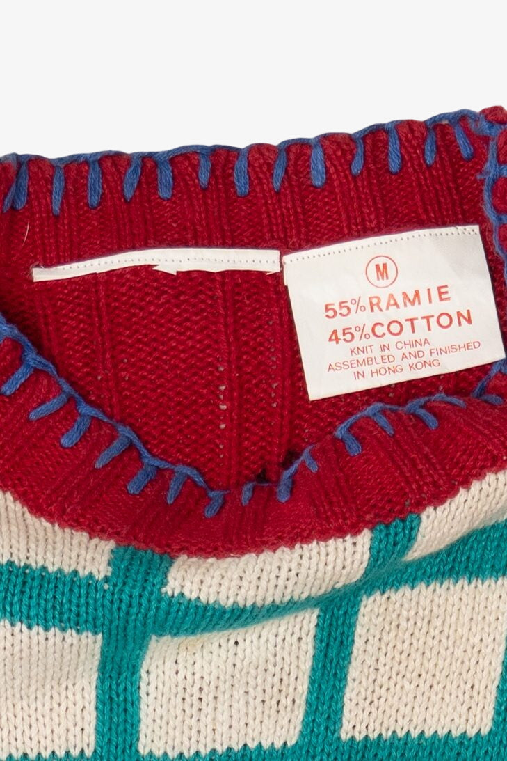 Vintage Patchwork Sweater (1990s)