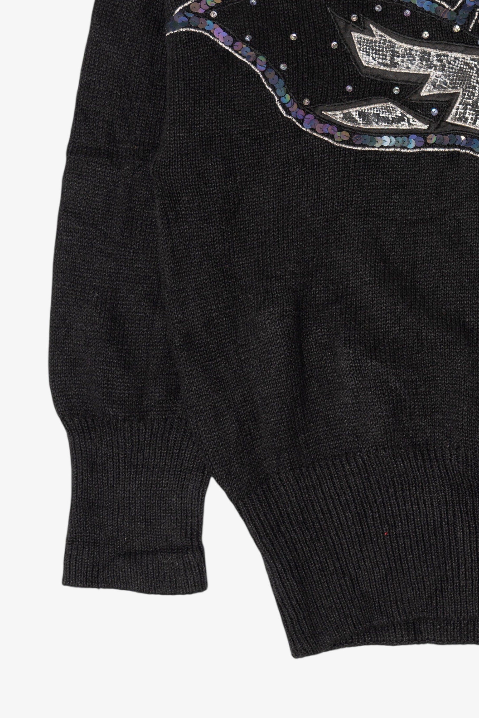 Vintage Black Sequin Gitano Sweater (1980s)