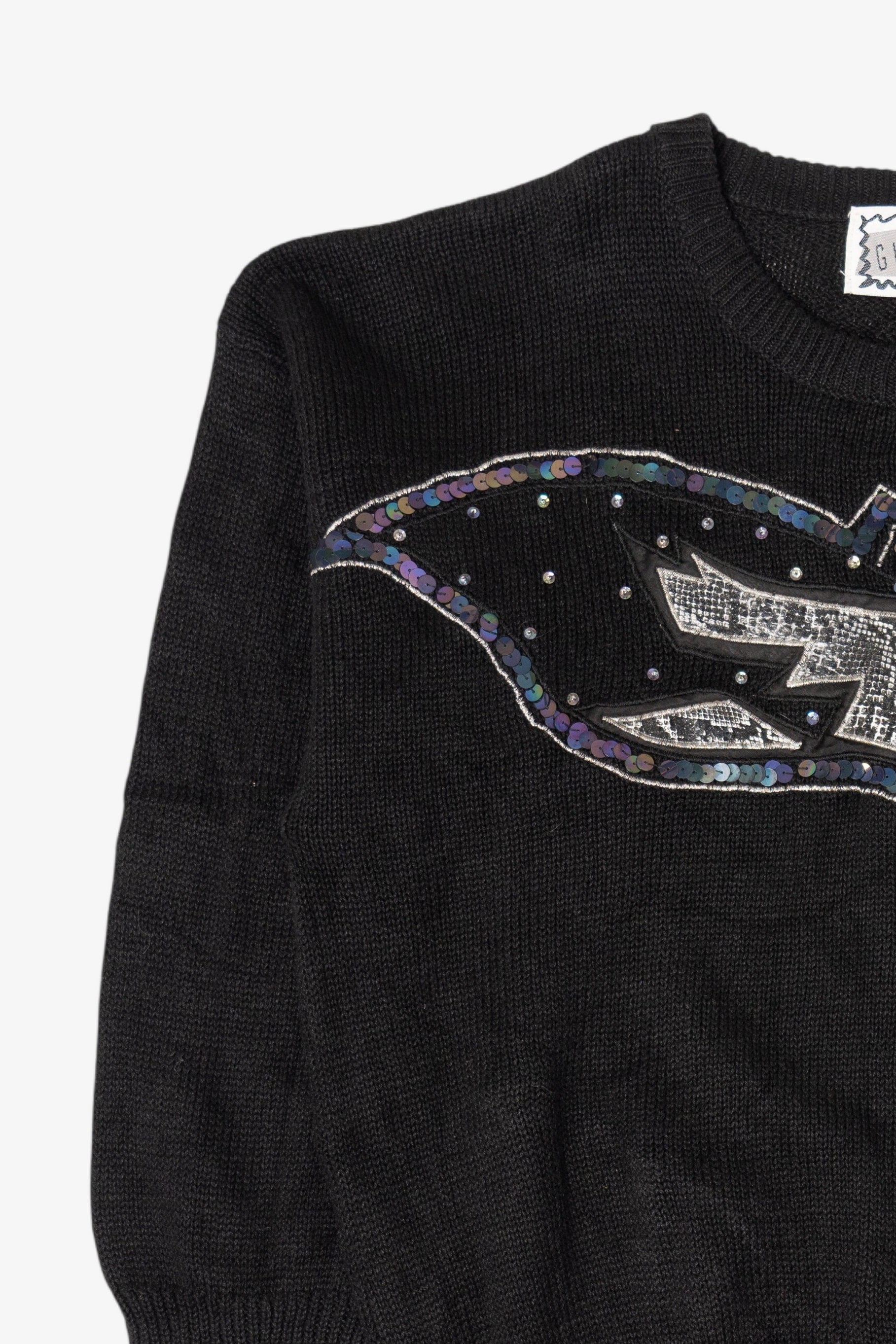 Vintage Black Sequin Gitano Sweater (1980s)