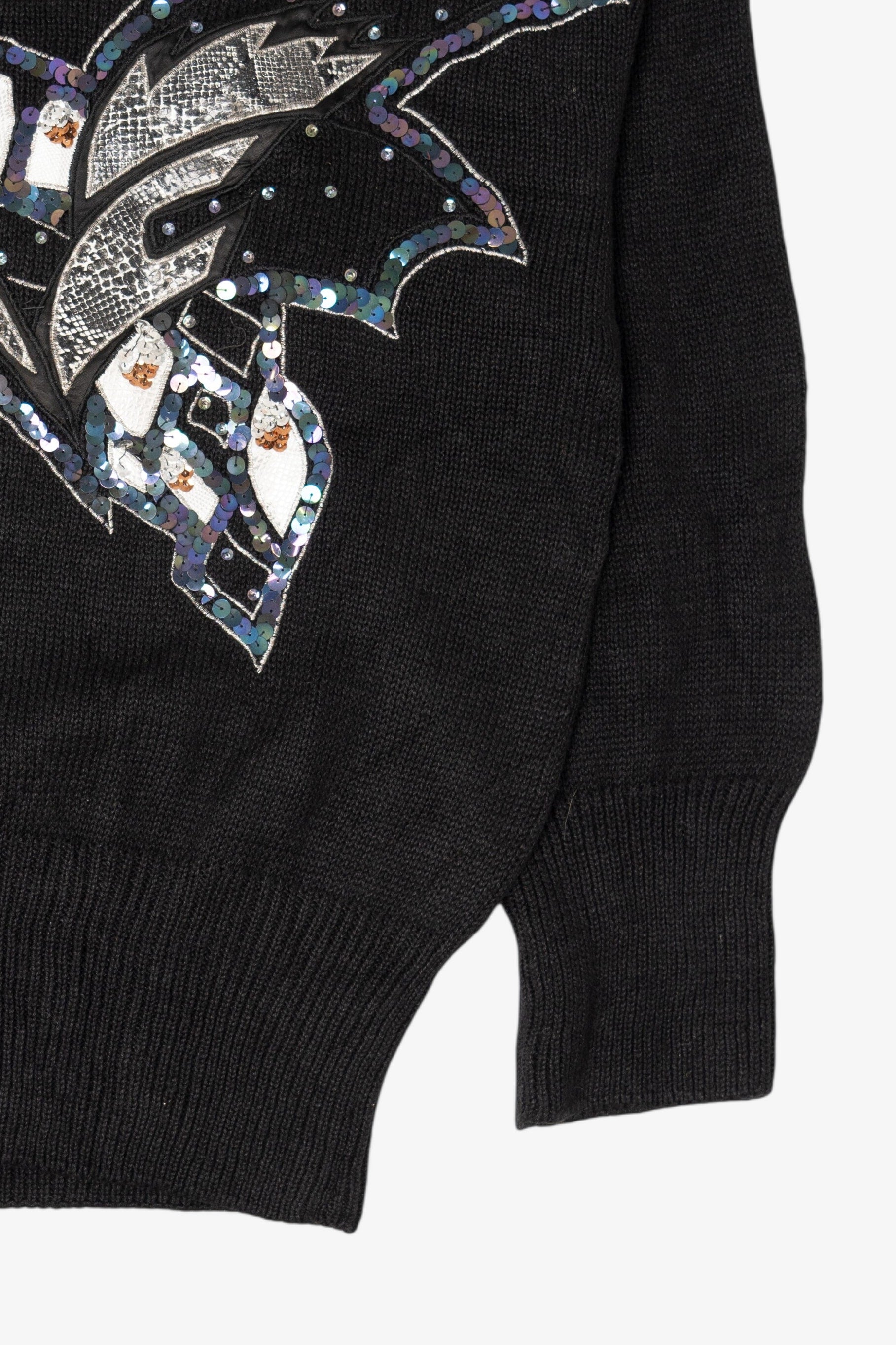 Vintage Black Sequin Gitano Sweater (1980s)