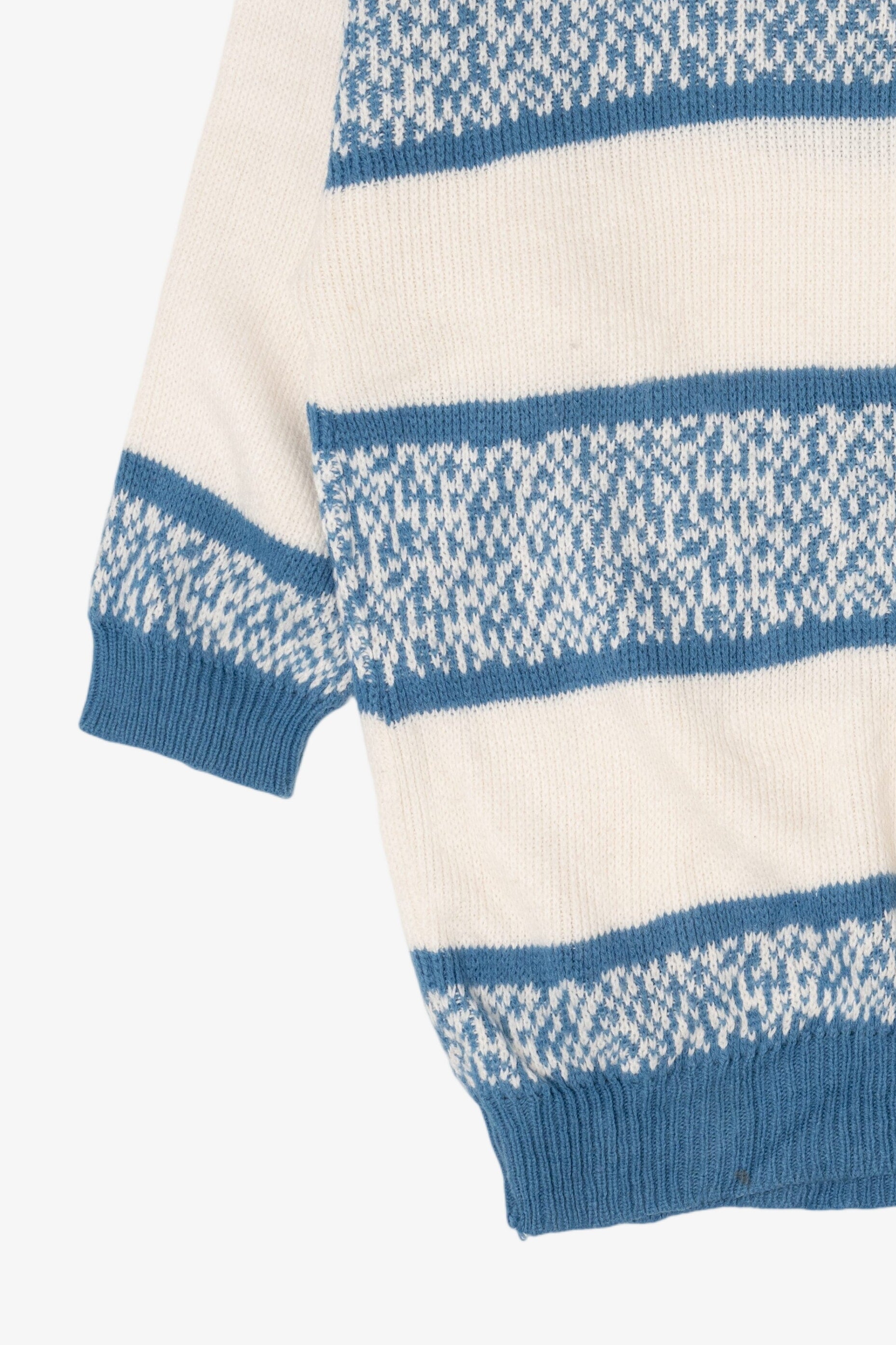 Vintage Blue Striped Sweater (1980s)