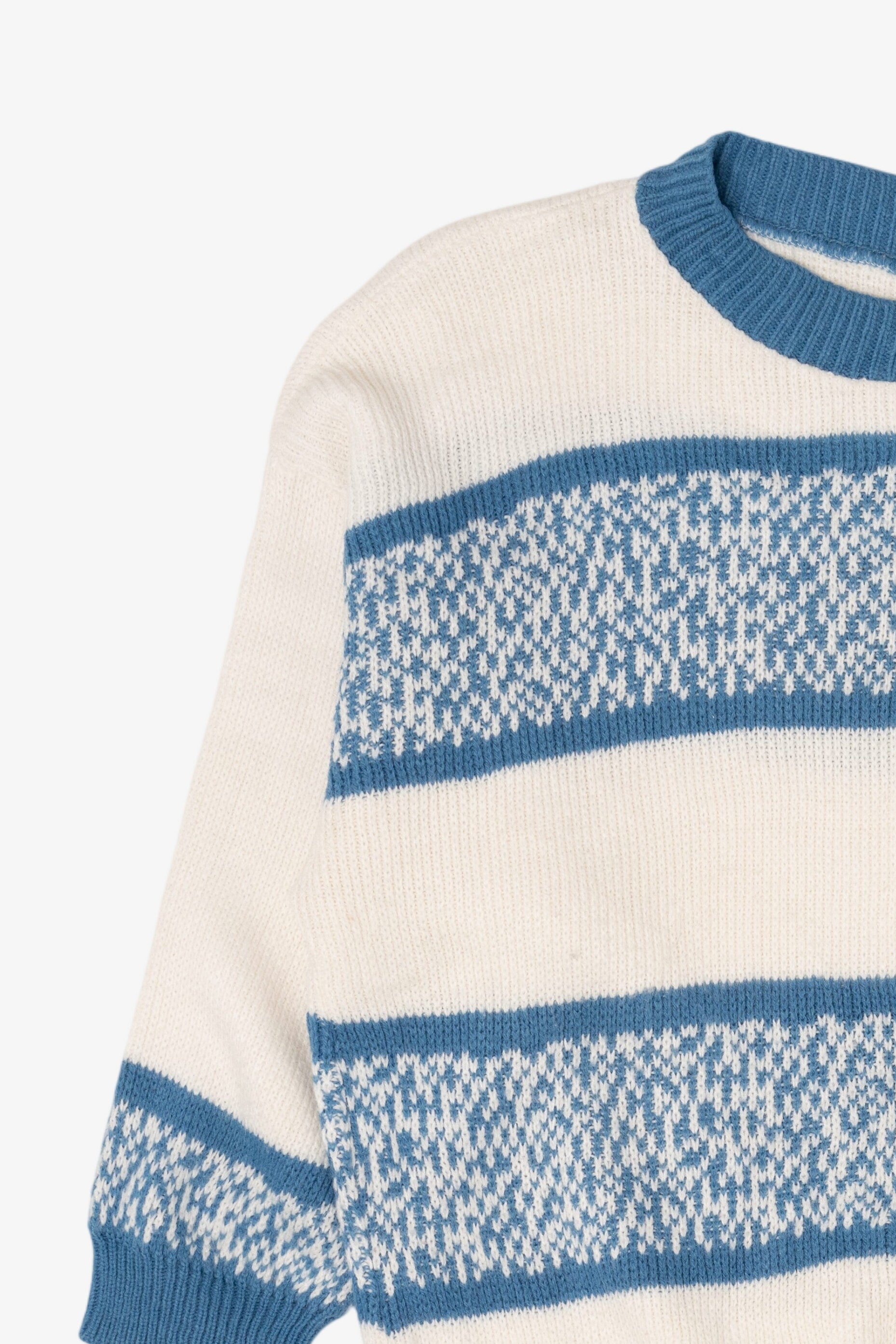Vintage Blue Striped Sweater (1980s)