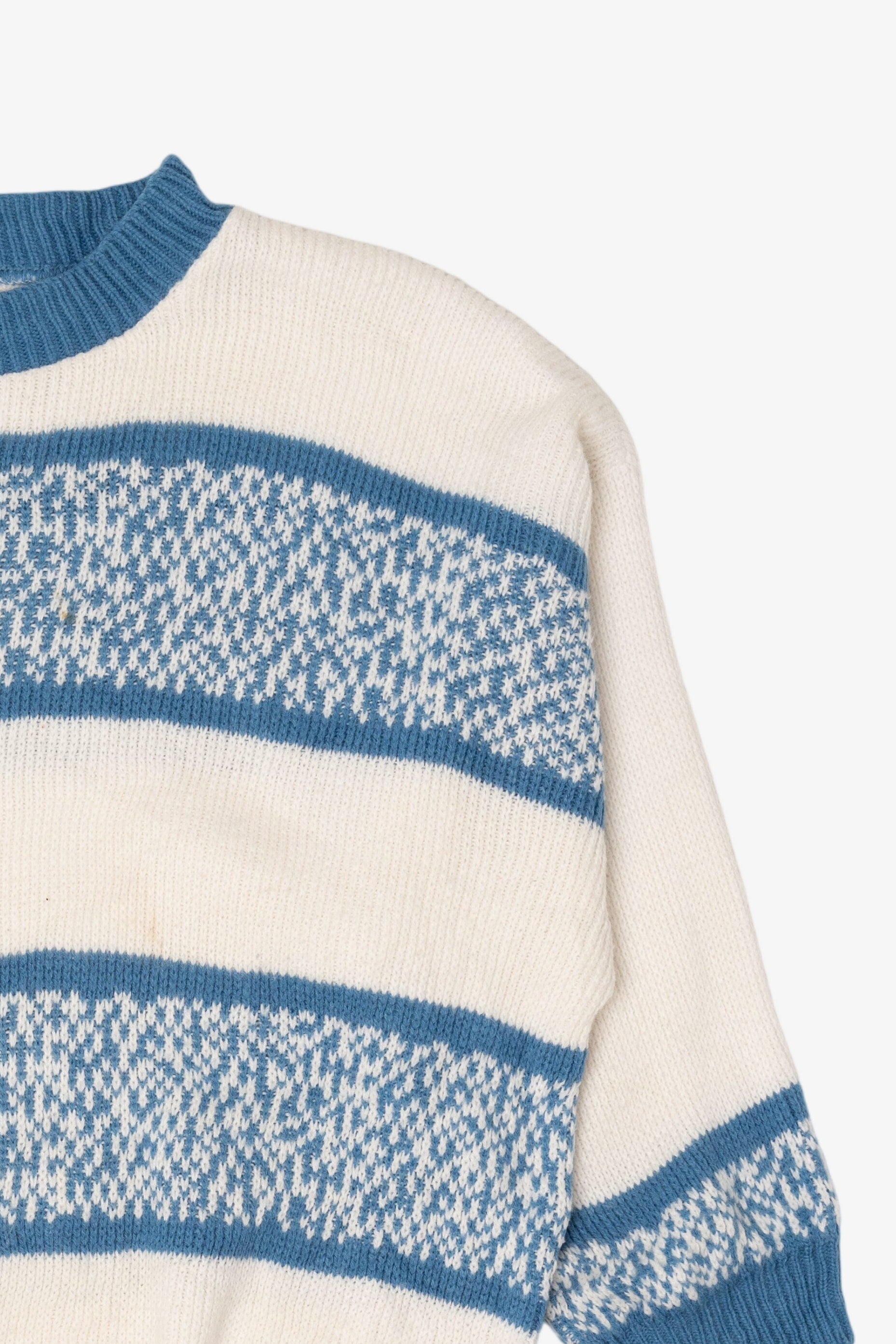 Vintage Blue Striped Sweater (1980s)