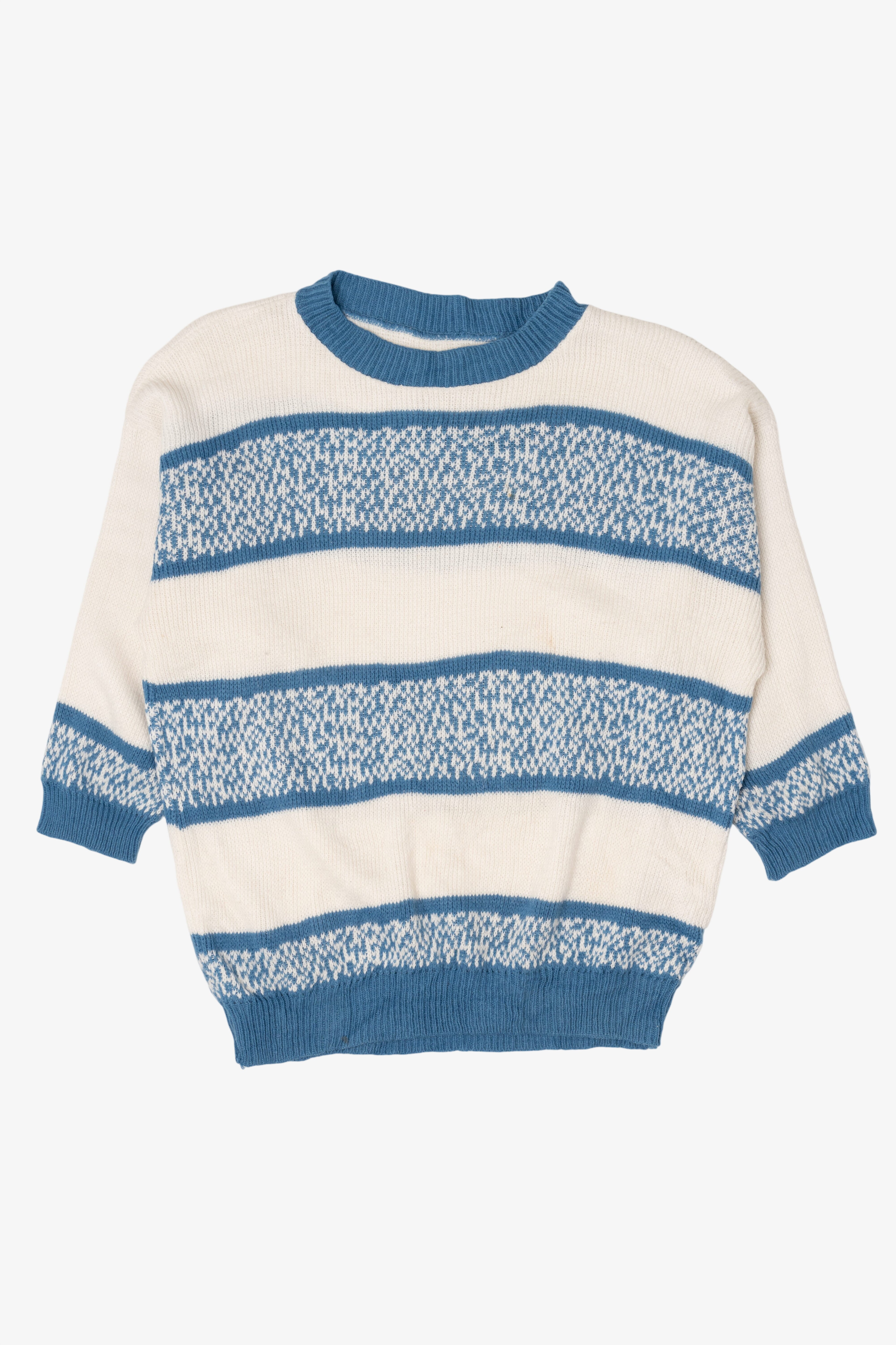 Vintage Blue Striped Sweater (1980s)