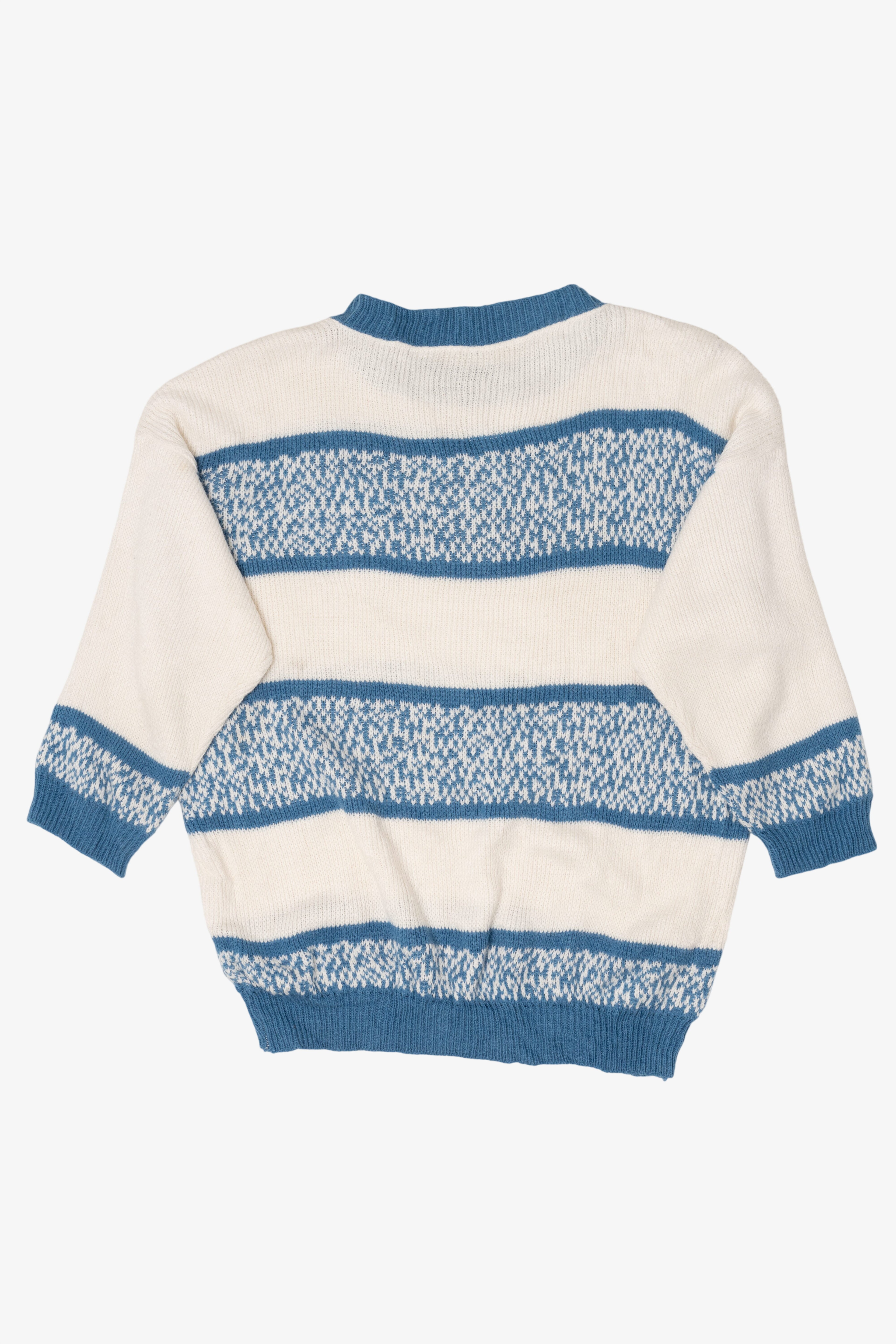 Vintage Blue Striped Sweater (1980s)