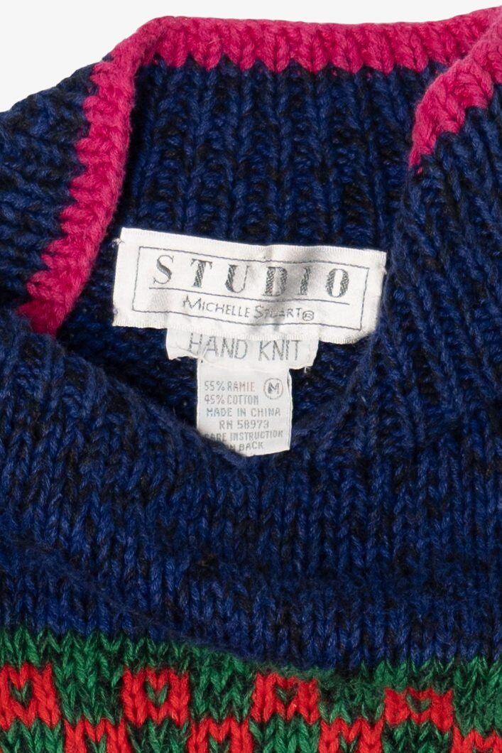 Vintage Hand Knit Michelle Stuart Sweater (1980s)