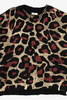 Vintage Gold Leopard Print Andthewhy Sweater (1980s)