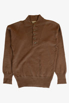 Vintage Olive Military Henley Sweater (1980s)