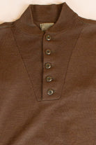 Vintage Olive Military Henley Sweater (1980s)