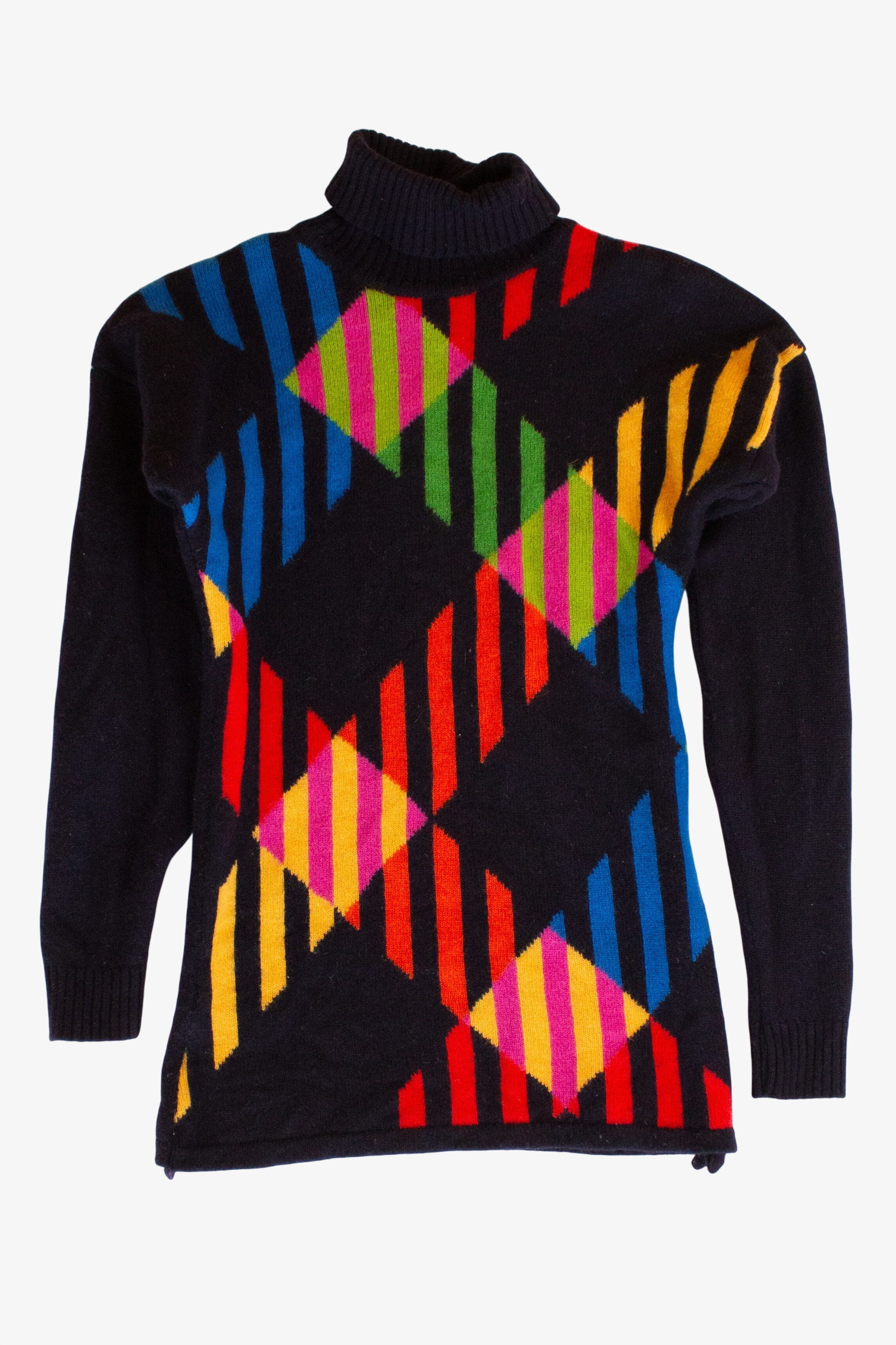 Vintage Vibrant Stripes Liz Claiborne Sweater (1990s)