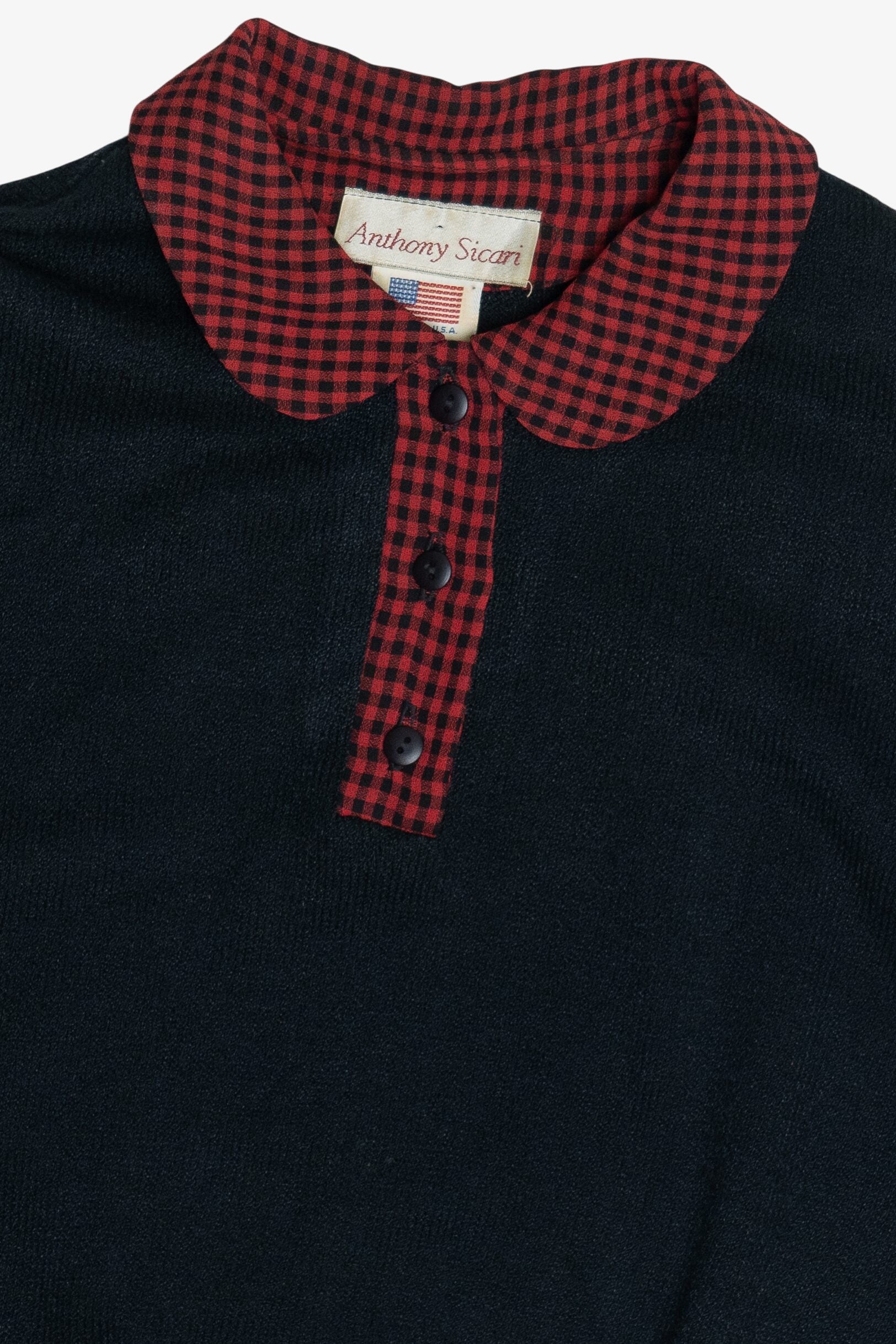 Vintage Anthony Sicari Sweater With Semi-Sheer Sleeves (1980s)