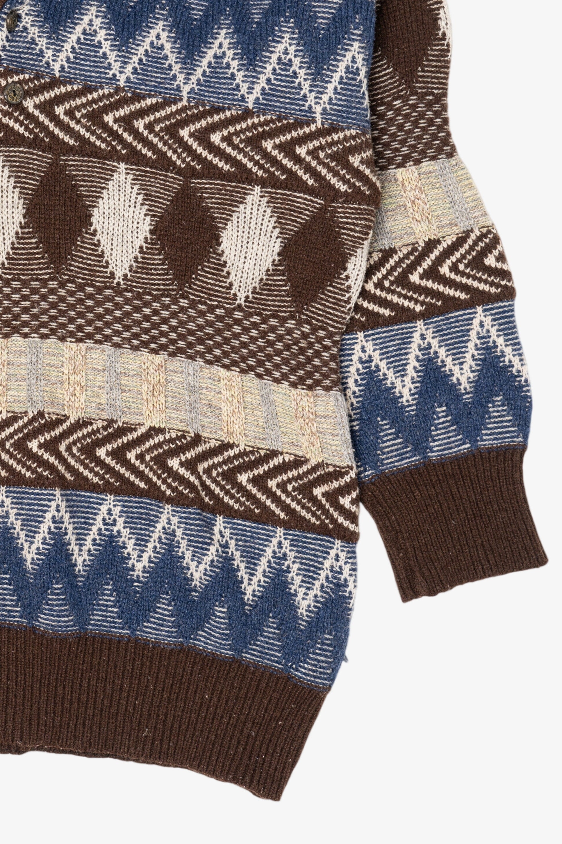 Vintage Blue And Brown Time Sport Sweater (1980s)