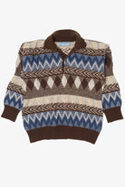 Vintage Blue And Brown Time Sport Sweater (1980s)