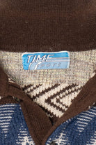 Vintage Blue And Brown Time Sport Sweater (1980s)